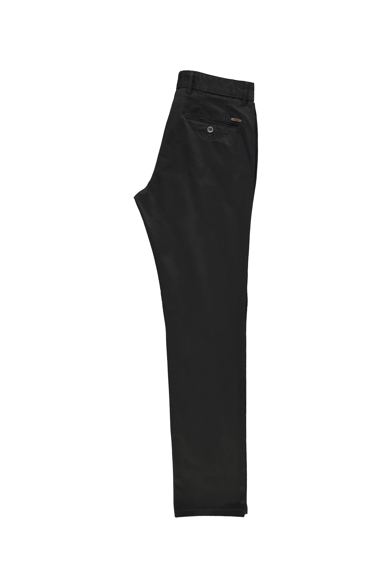 Siyah Slim Fit Dar Kesim Likralı Kanvas / Chino Pantolon - Image 2