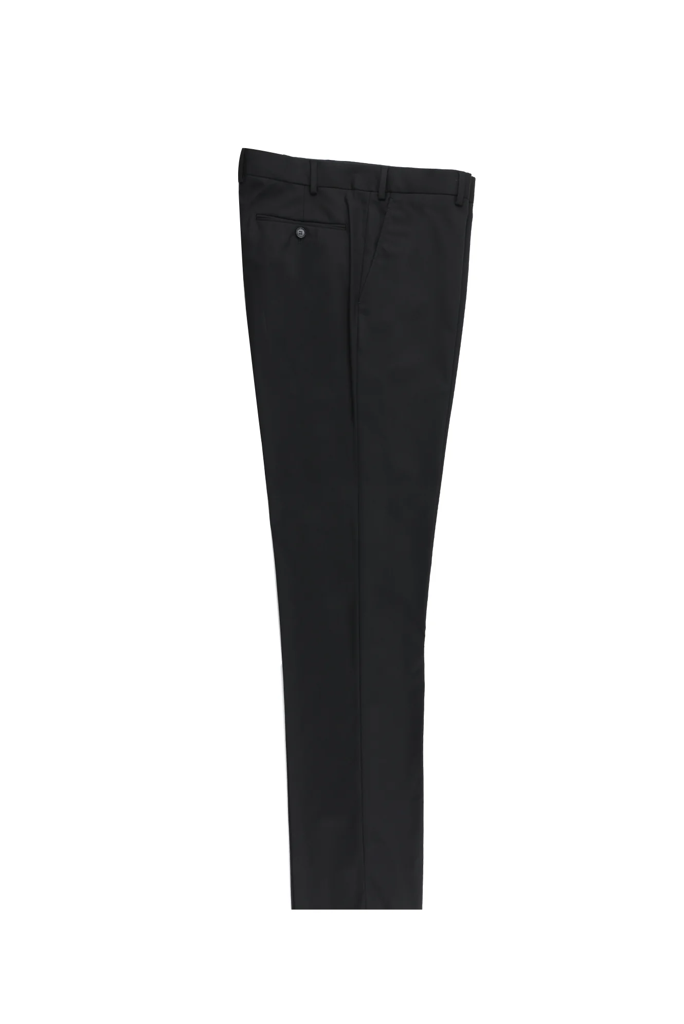 Siyah 6 Drop Regular Fit Standart Kesim Likralı Klasik Kumaş Pantolon