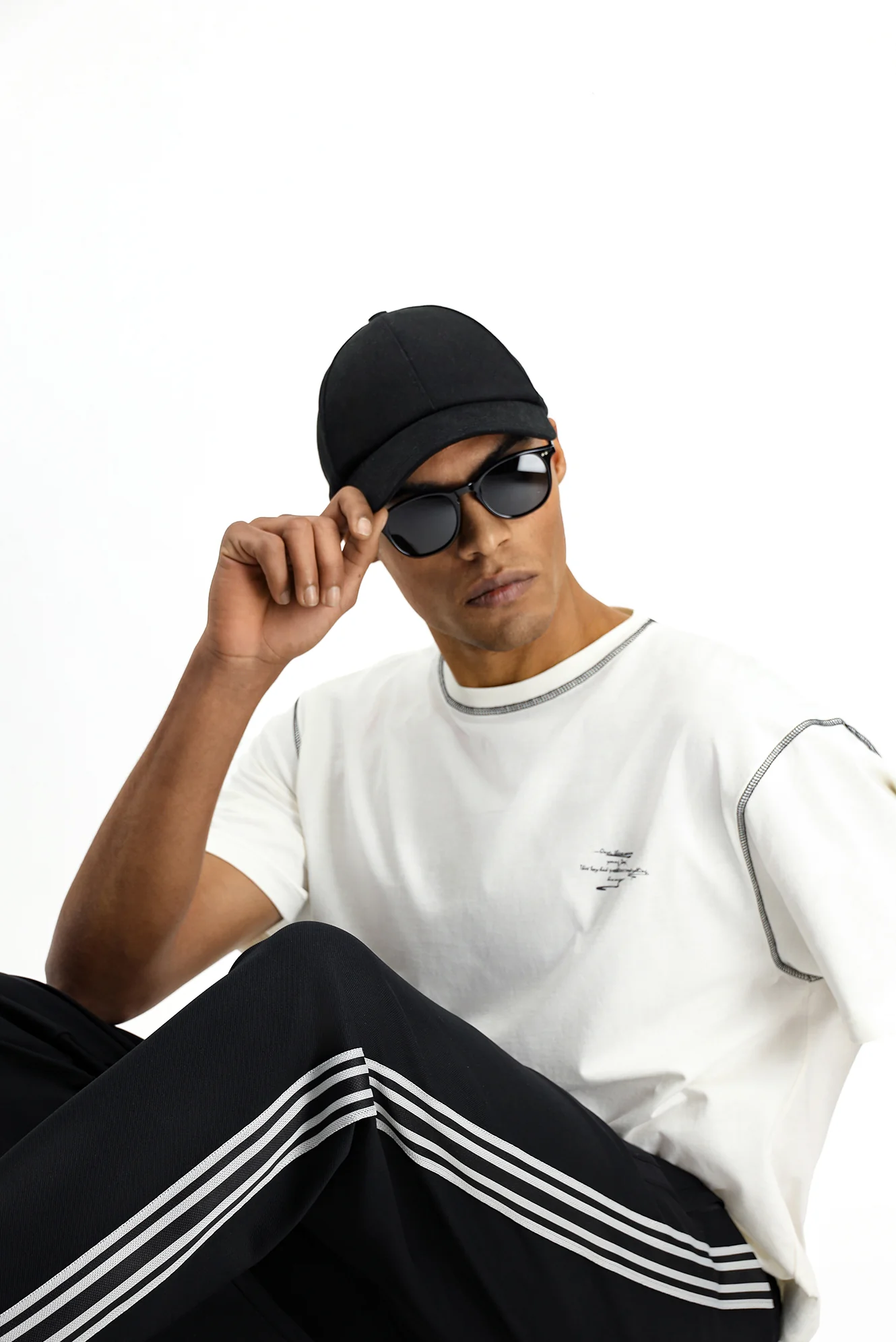 Siyah Likralı Sweatpant / Eşofman Altı - Image 2