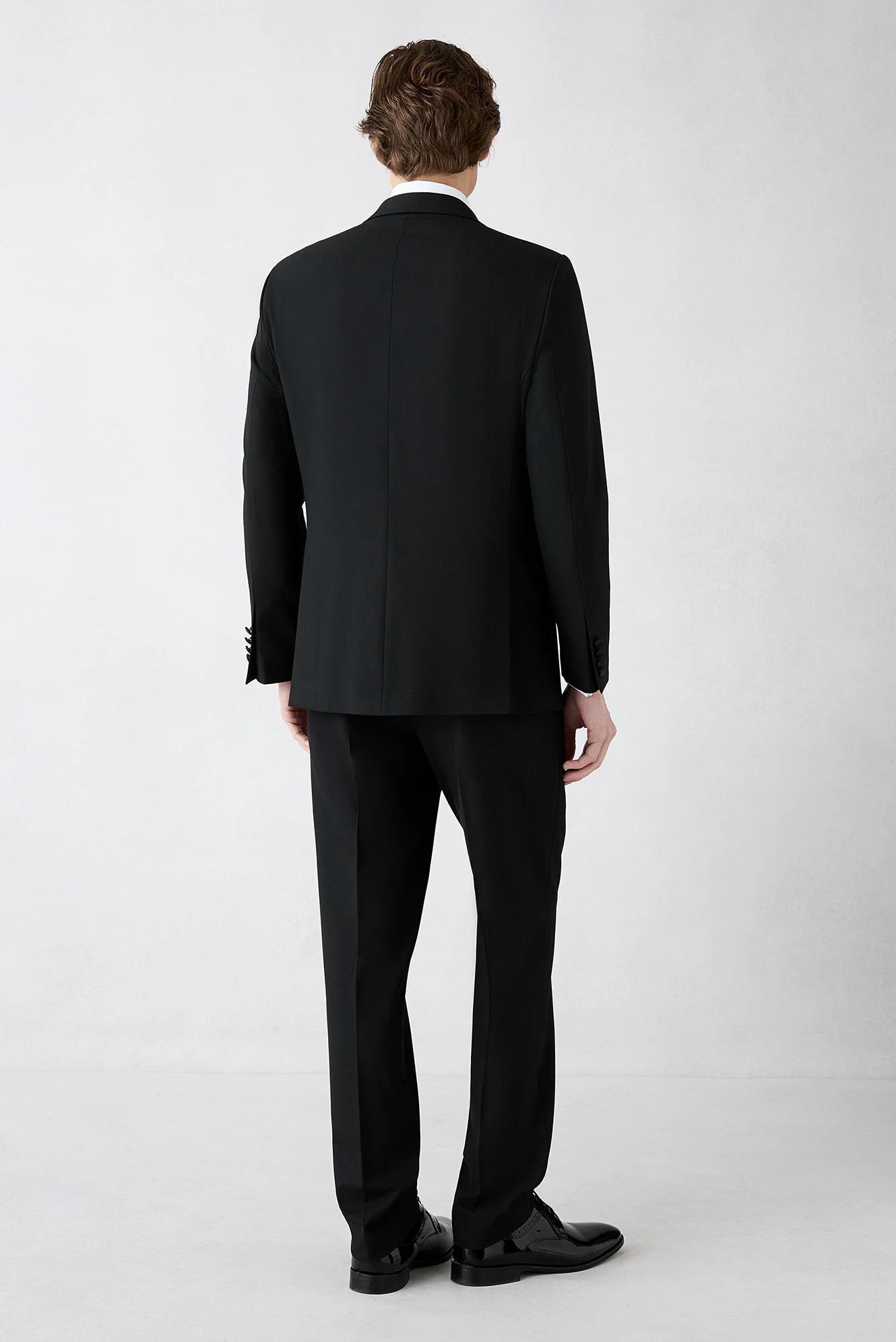 Siyah 6 Drop Regular Fit Standart Kesim Mono Yaka Smokin & Damatlık - Image 4