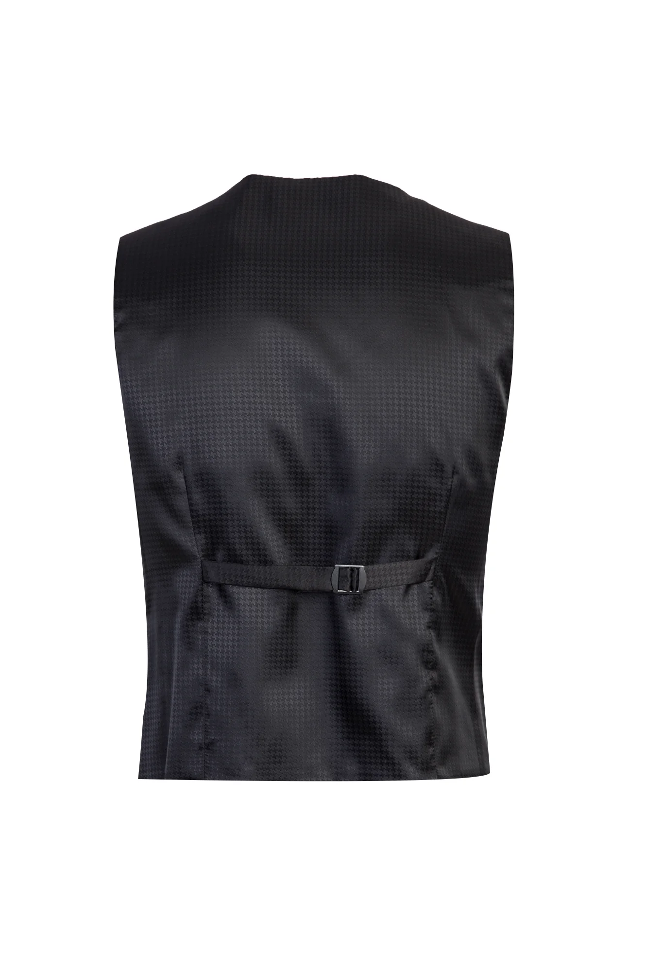 Siyah Mono Yaka Yelekli 7 Drop Slim Fit Dar Kesim Smokin & Damatlık - Image 5