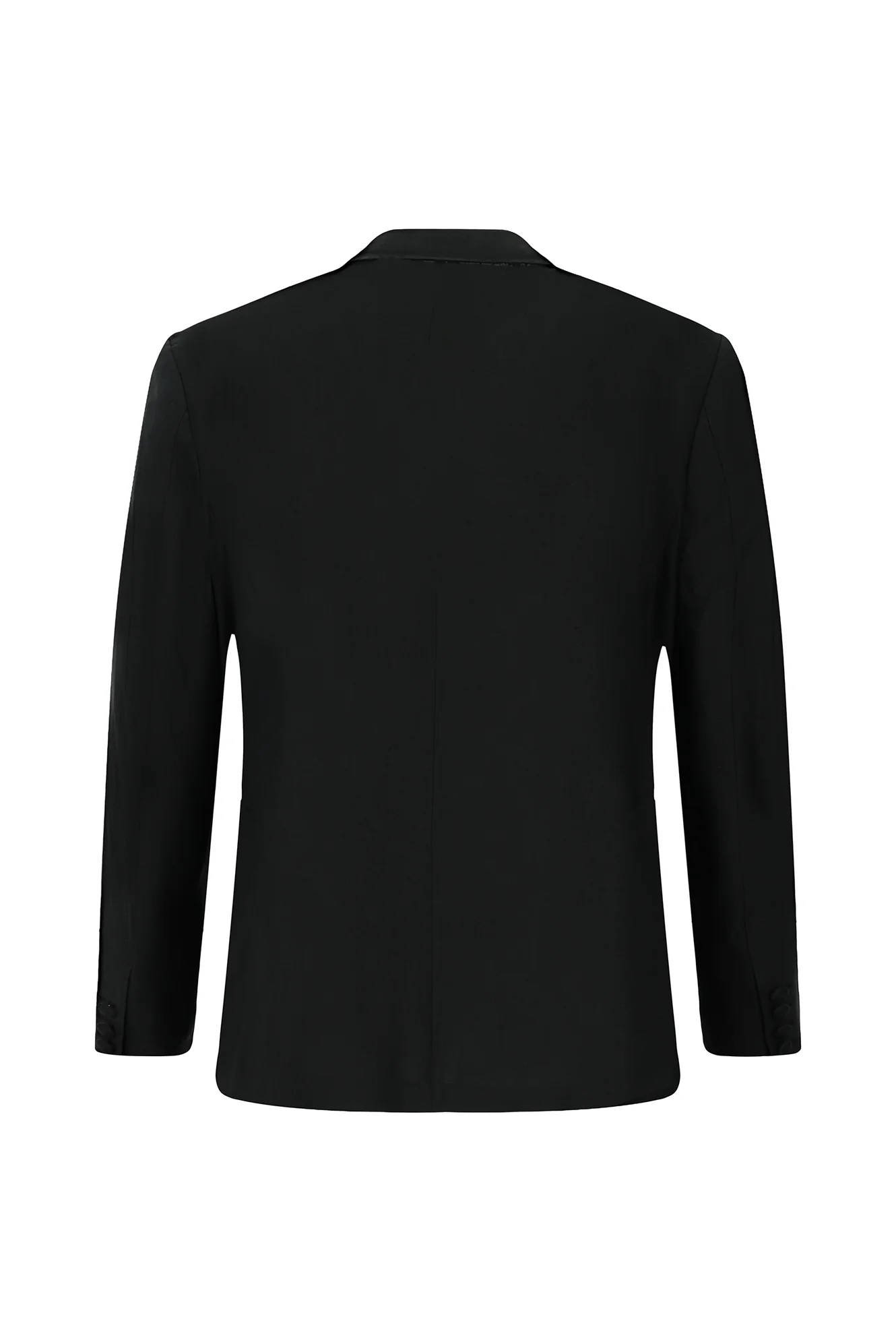 Siyah 6 Drop Verona Soft Oversize Fit Hafif Oversize Kesim Sivri Yaka Kruvaze Keten Smokin & Damatlık - Image 3