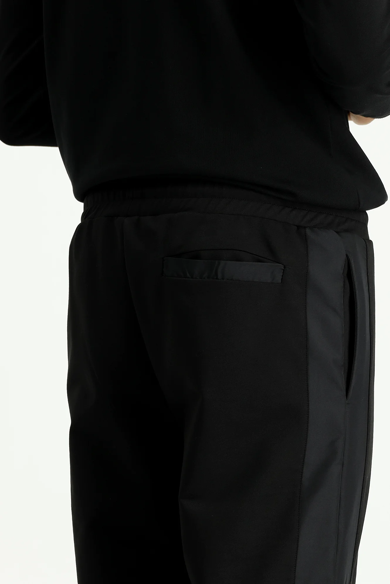 Siyah Pamuklu Kargo Cepli Sweatpant / Eşofman Altı - Image 6