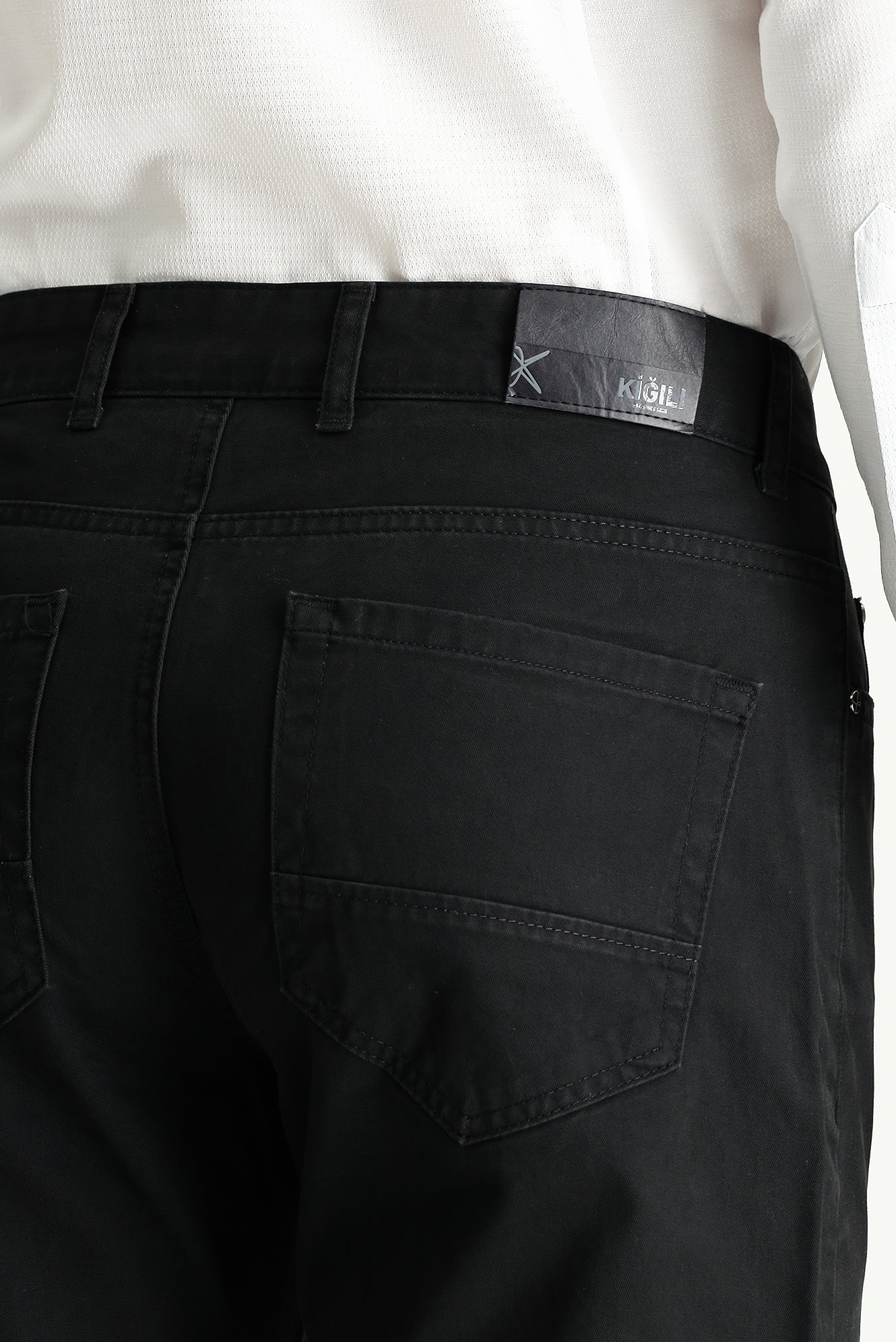 Siyah Regular Fit Standart Kesim Spor Pantolon - Image 5