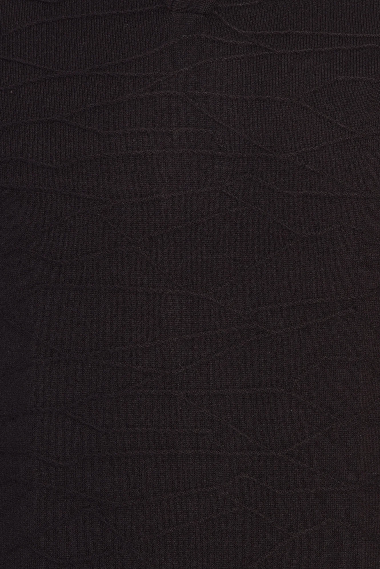 Siyah Polo Yaka Regular Fit Desenli Triko Kazak - Image 3