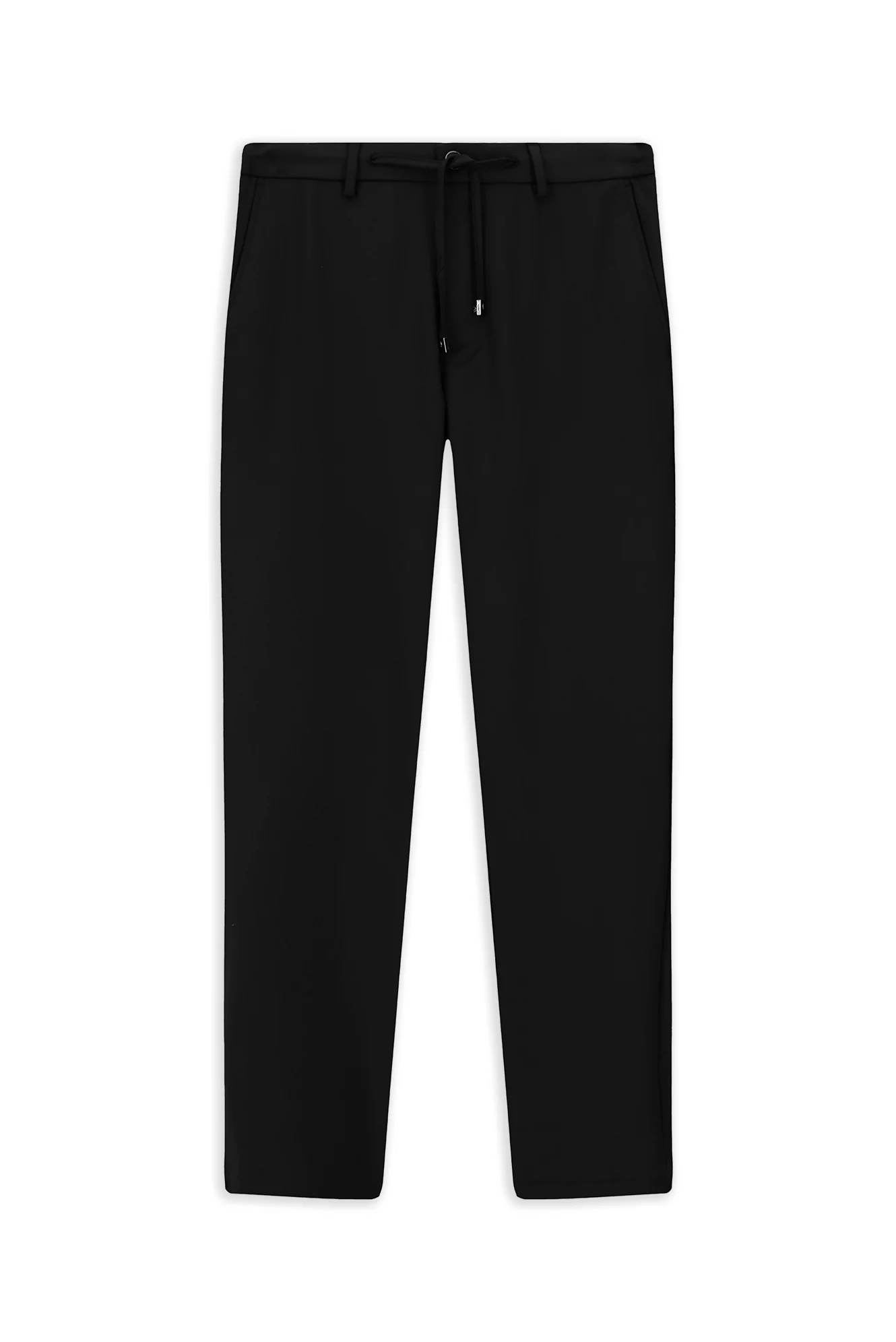 Siyah 6 Drop Regular Fit Standart Kesim Beli Lastikli İpli Spor Pantolon - Image 6