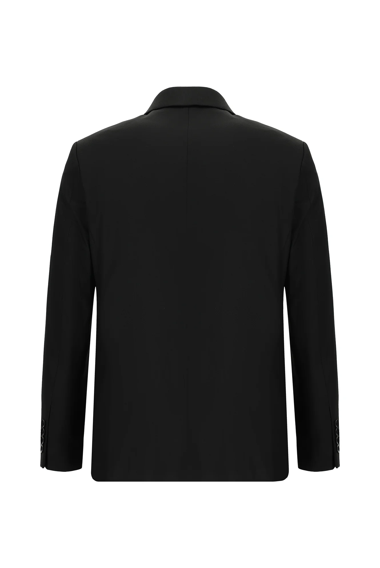 Siyah 6 Drop Regular Fit Standart Kesim Desenli Kruvaze Takım Elbise - Image 3