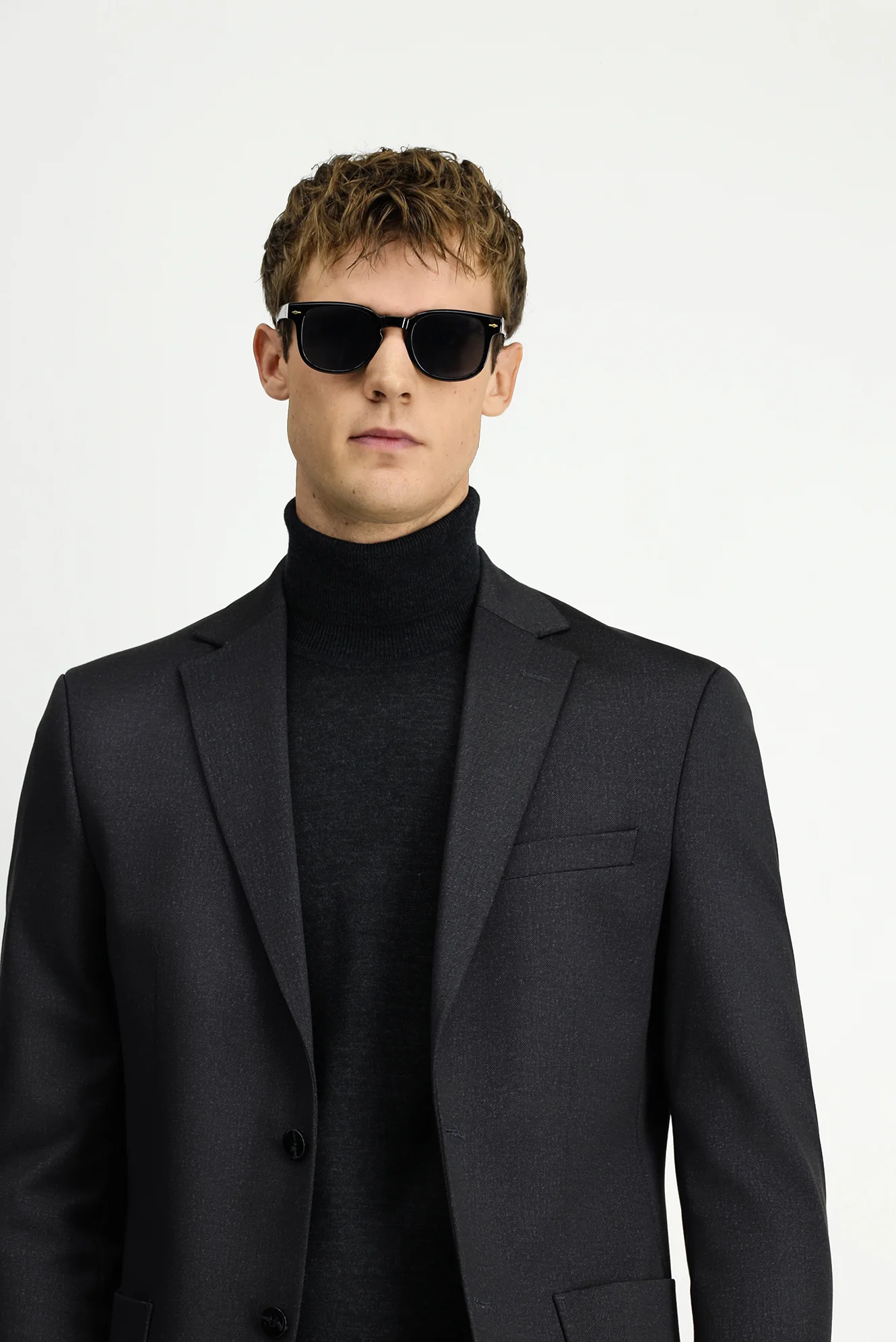 Siyah 6 Drop Regular Fit Standart Kesim Desenli Beli Lastikli İpli Takım Elbise - Image 4