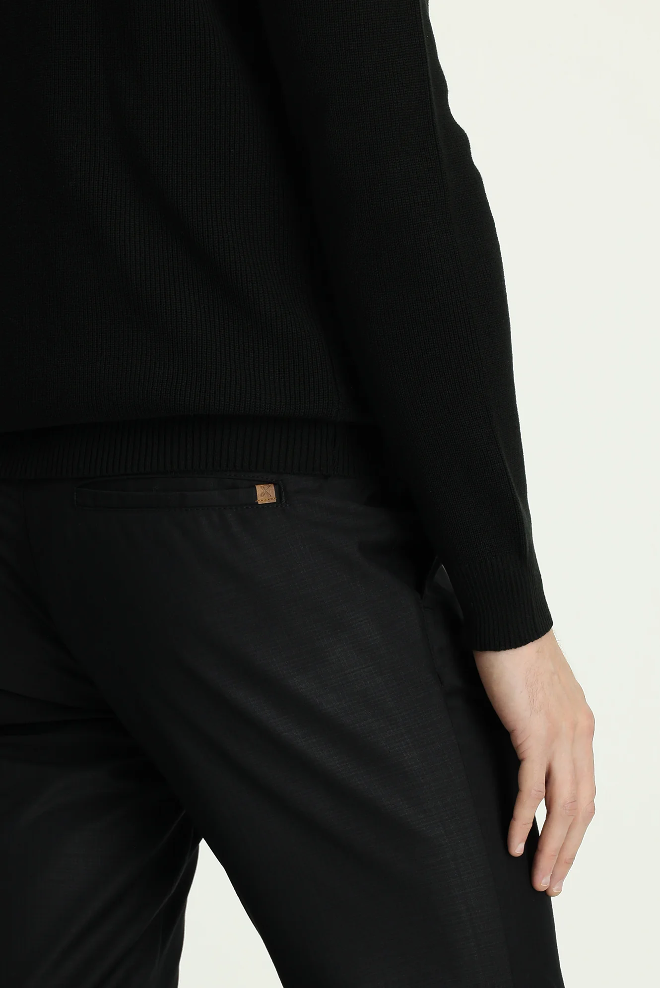 Siyah Regular Fit Standart Kesim Likralı Kanvas / Chino Pantolon - Image 6