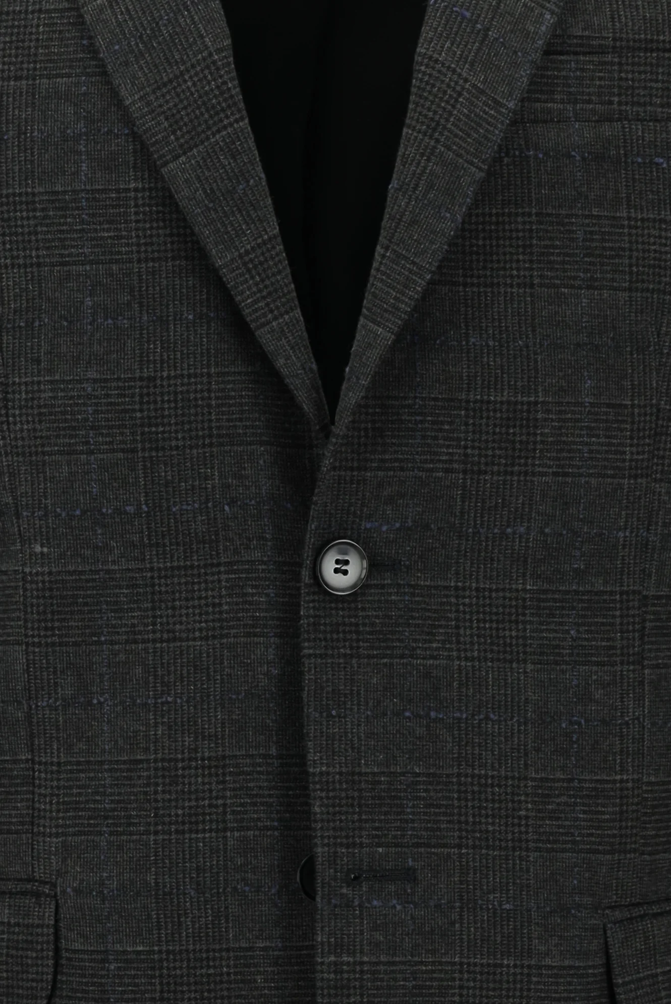 Siyah 6 Drop Regular Fit Standart Kesim Ekose Ceket - Image 3