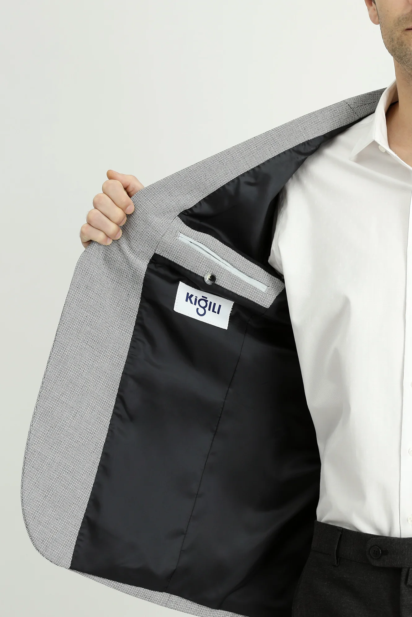 Siyah 6 Drop Regular Fit Standart Kesim Klasik Ceket - Image 5