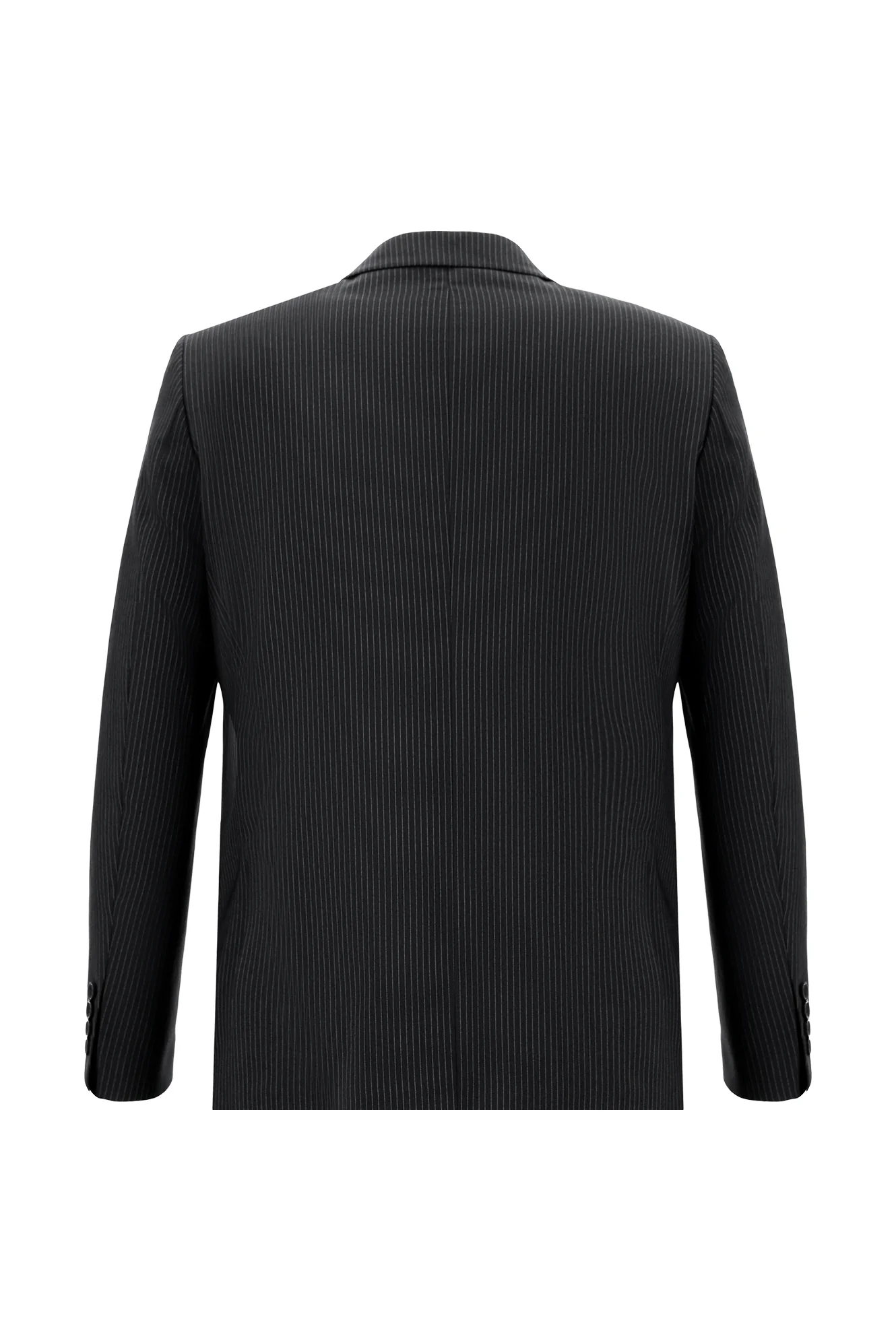 Siyah 6 Drop Regular Fit Standart Kesim Çizgili Takım Elbise - Image 3