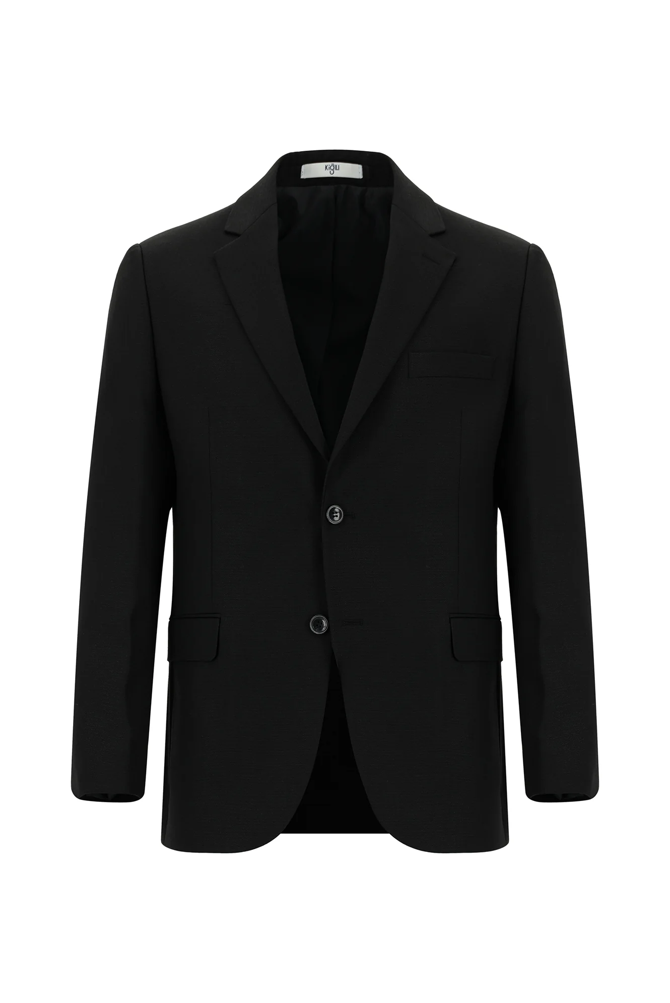 Siyah 6 Drop Regular Fit Standart Kesim Desenli Takım Elbise - Image 2
