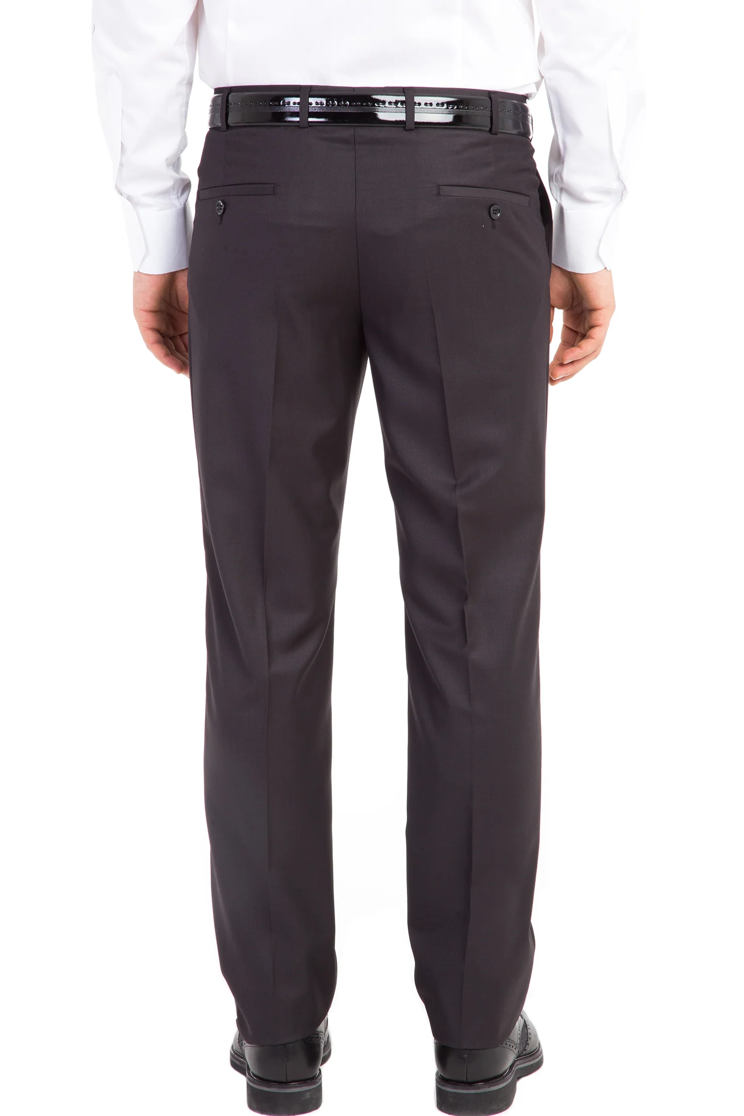 Siyah 6 Drop Regular Fit Standart Kesim Klasik Kumaş Pantolon - Image 3