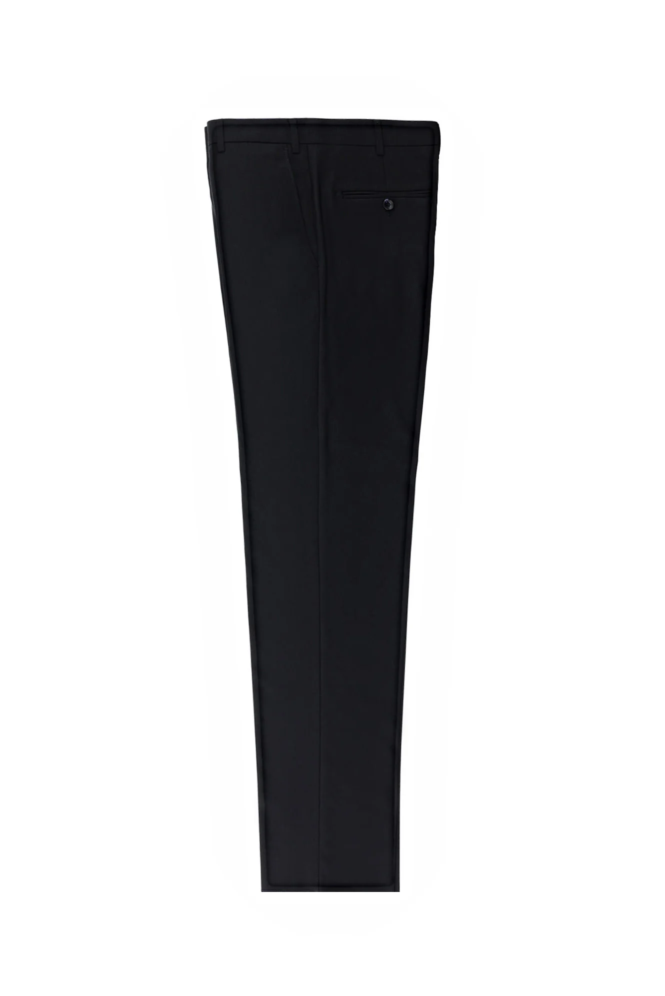 Siyah 6 Drop Regular Fit Standart Kesim Klasik Kumaş Pantolon