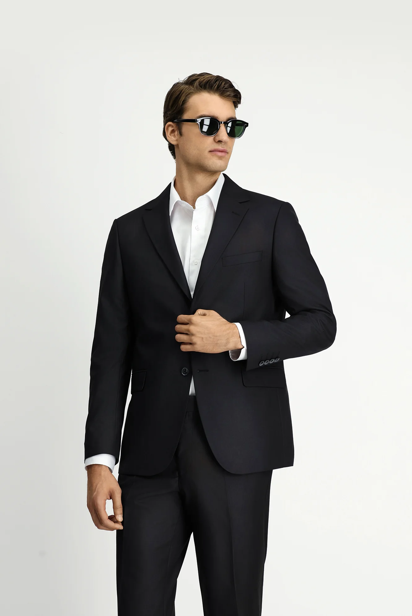 Siyah 6 Drop Regular Fit Standart Kesim Mono Yaka Takım Elbise - Image 3