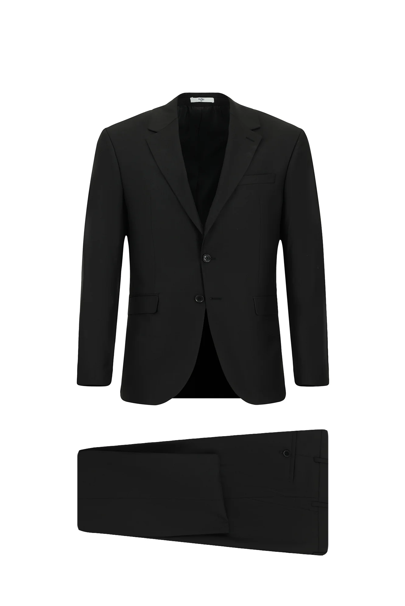 Siyah 6 Drop Regular Fit Standart Kesim Mono Yaka Takım Elbise - Image 9