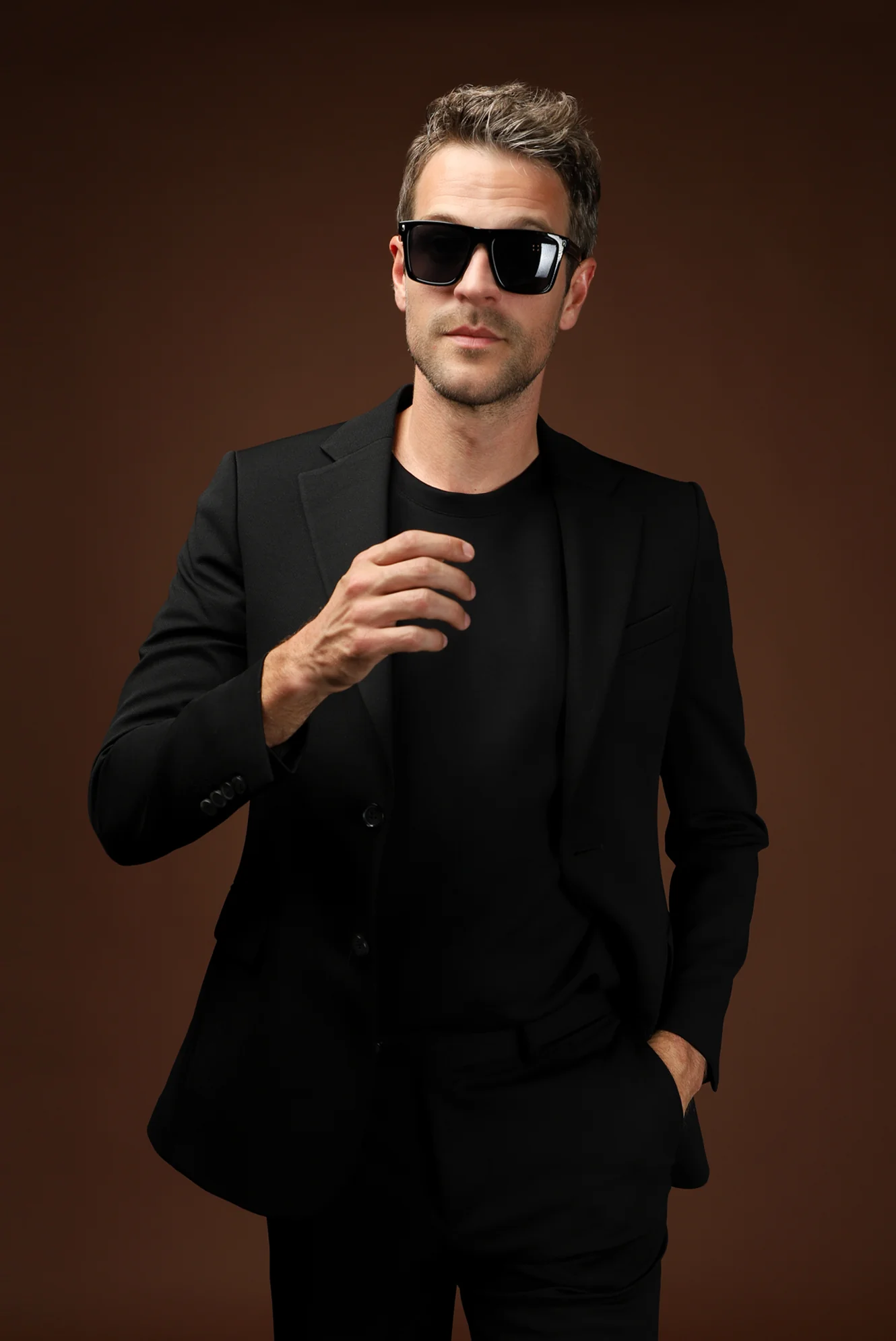 Siyah 6 Drop Regular Fit Standart Kesim Mevsimlik Takım Elbise - Image 2