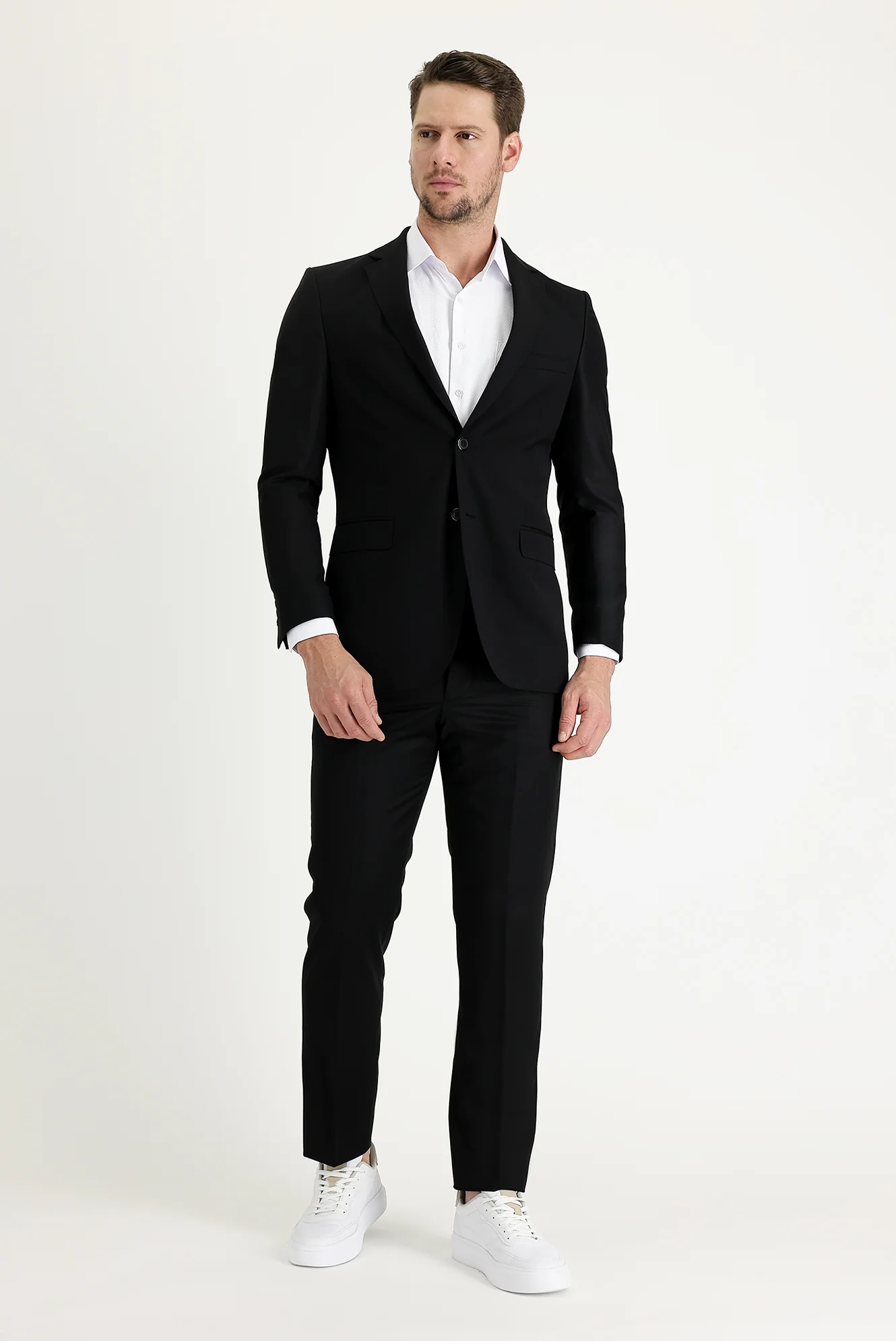 Siyah 6 Drop Regular Fit Standart Kesim Takım Elbise