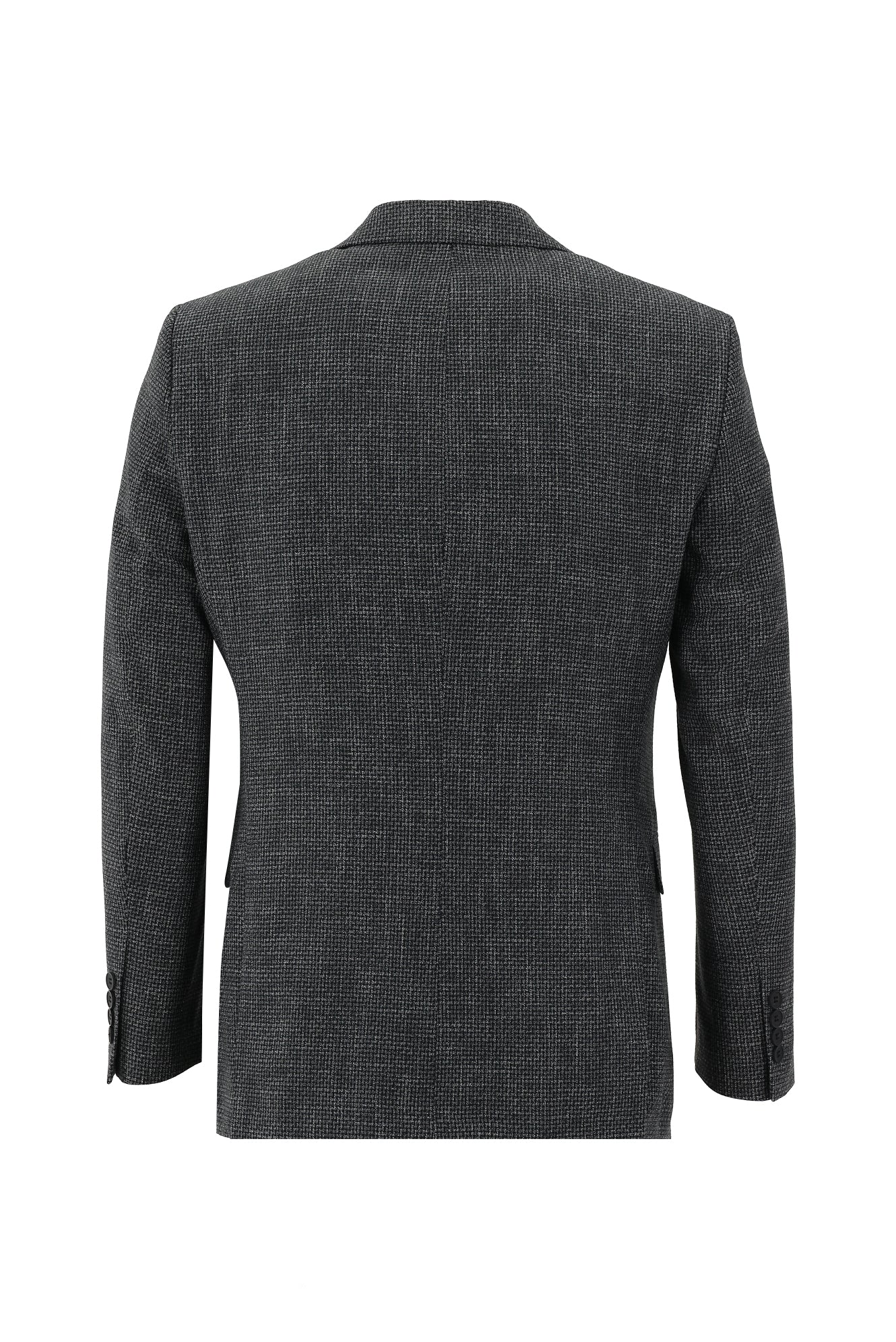 Siyah 6 Drop Regular Fit Standart Kesim Kombinli Yelekli Keten Takım Elbise - Image 3