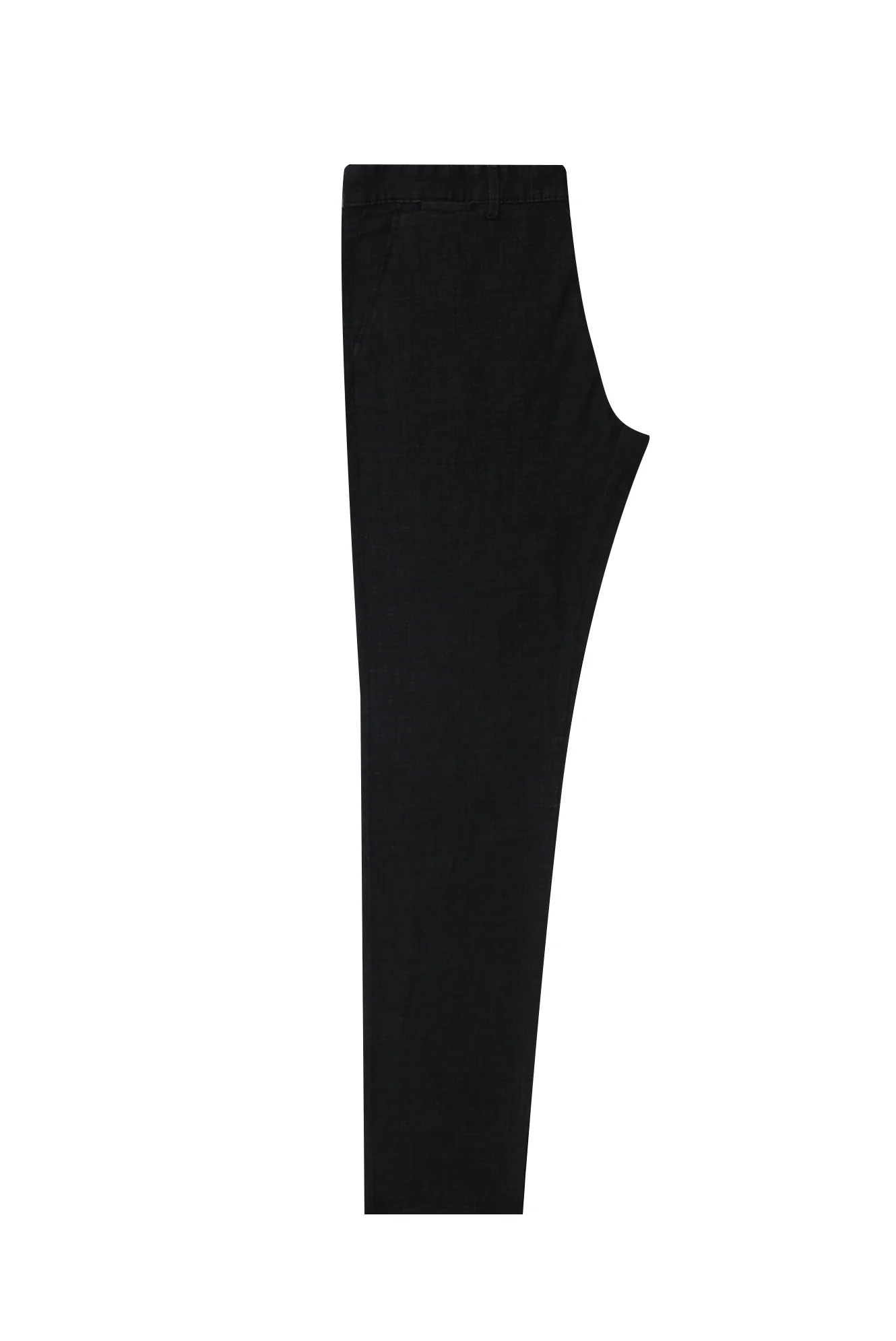 Siyah Regular Fit Standart Kesim Likralı Denim Look Pantolon - Image 2