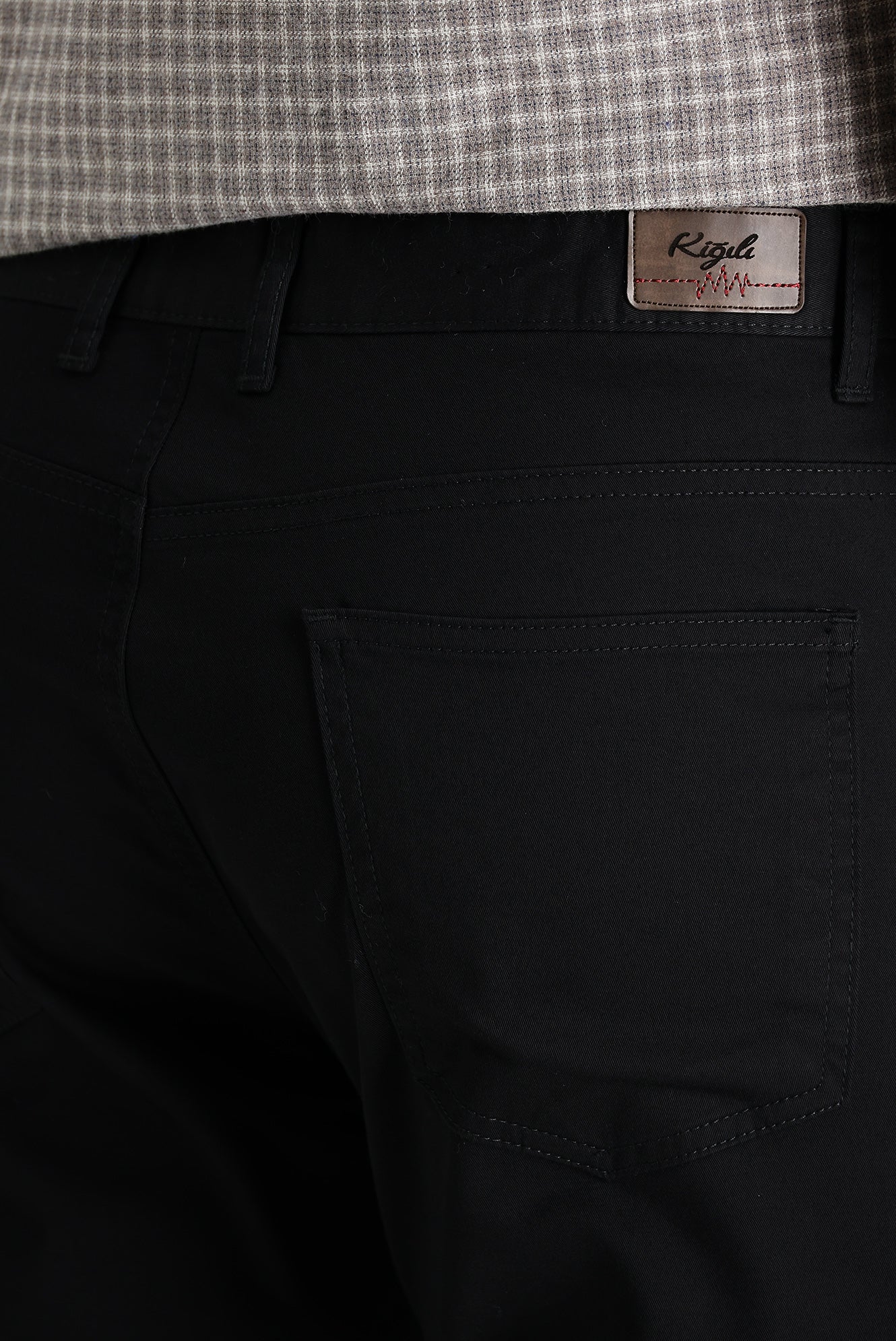 Siyah Regular Fit Standart Kesim Likralı Kanvas / Chino Pantolon - Image 4