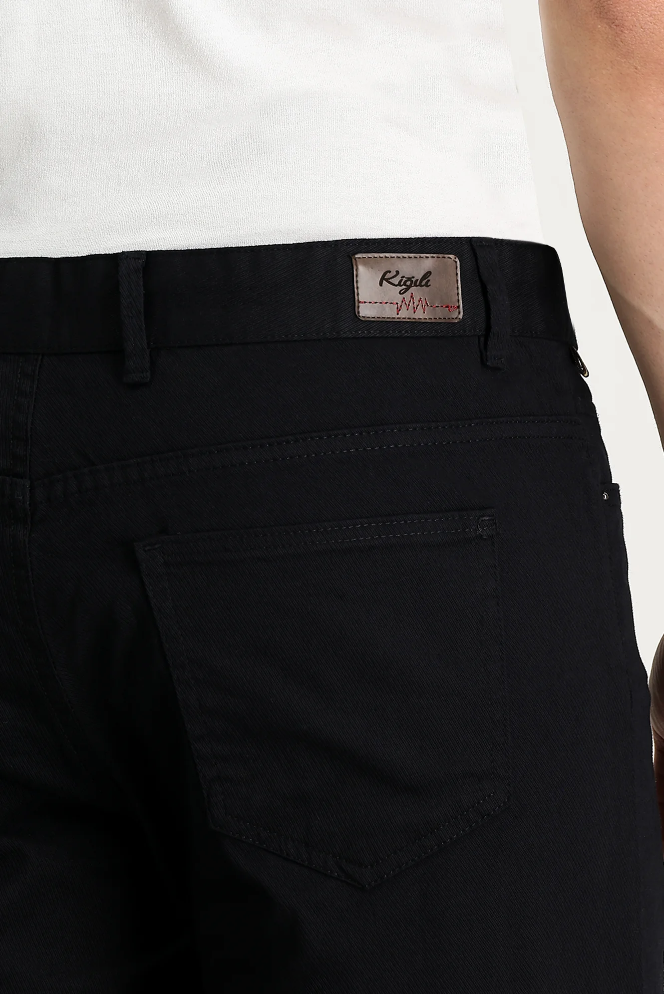 Siyah Regular Fit Standart Kesim Likralı Kanvas / Chino Pantolon - Image 4