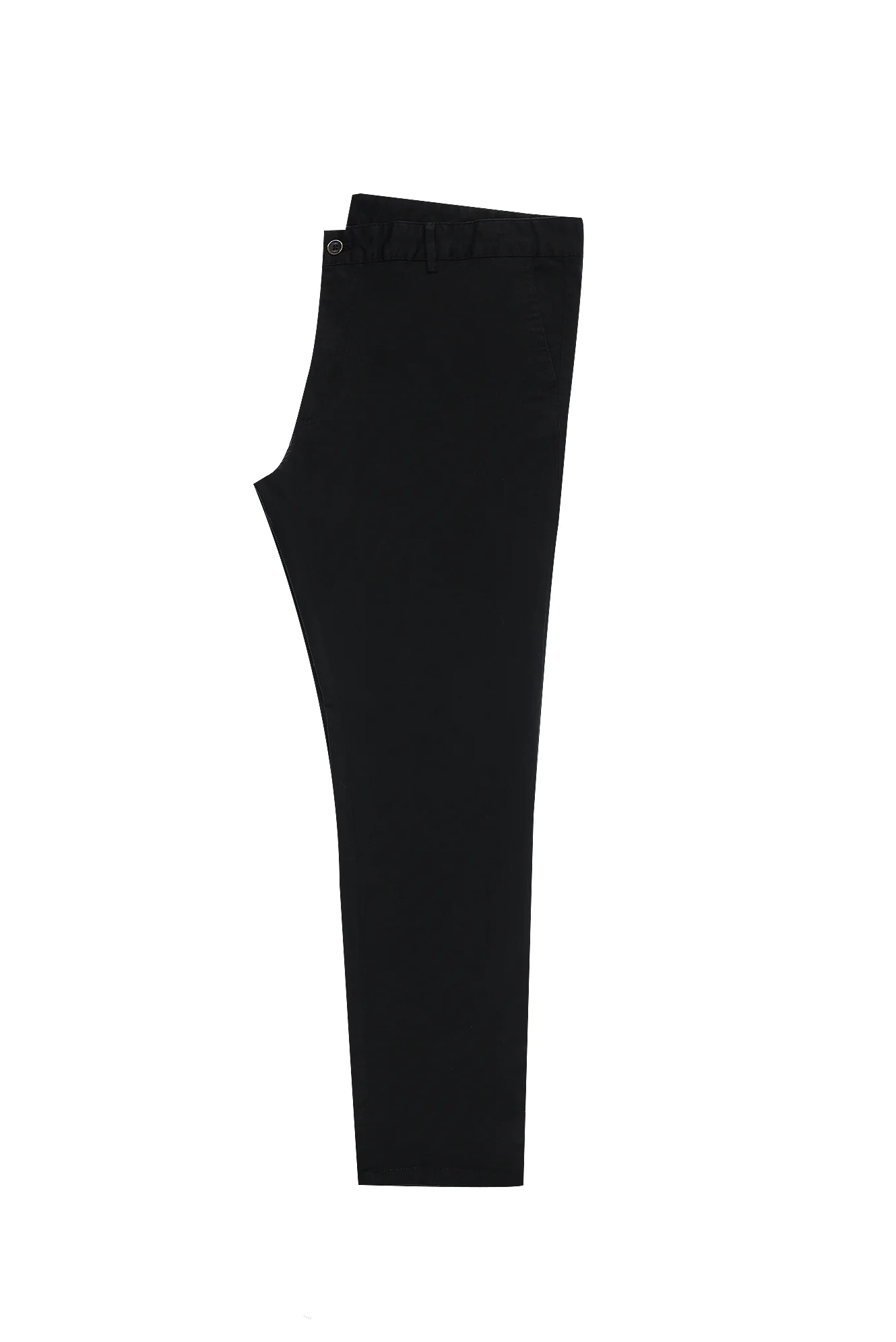 Siyah Regular Fit Standart Kesim Likralı Kanvas / Chino Pantolon