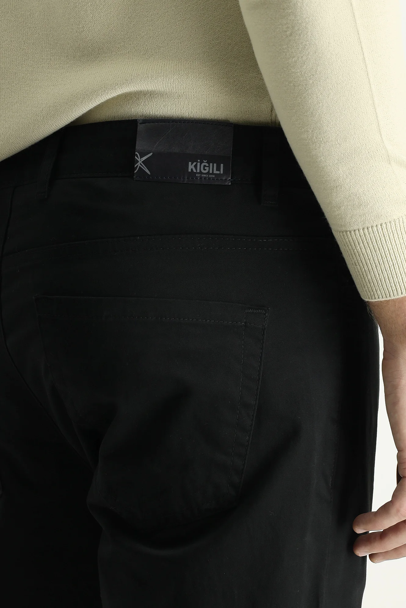 Siyah Regular Fit Standart Kesim Likralı Kanvas / Chino Pantolon - Image 5