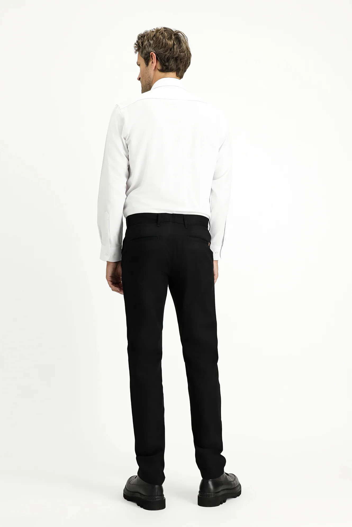 Siyah Regular Fit Standart Kesim Likralı Kanvas / Chino Pantolon - Image 4