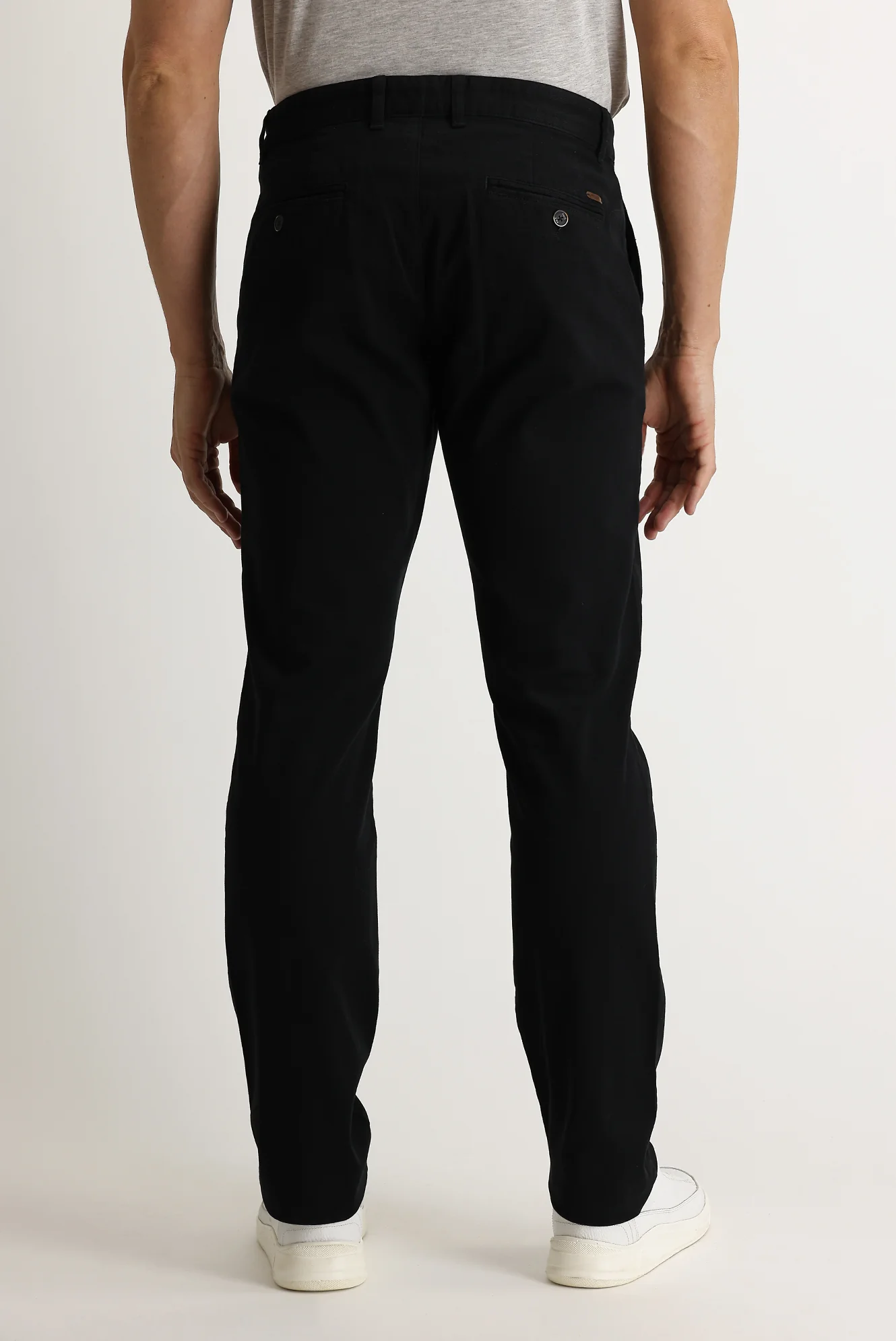 Siyah Regular Fit Standart Kesim Likralı Kanvas / Chino Pantolon - Image 4