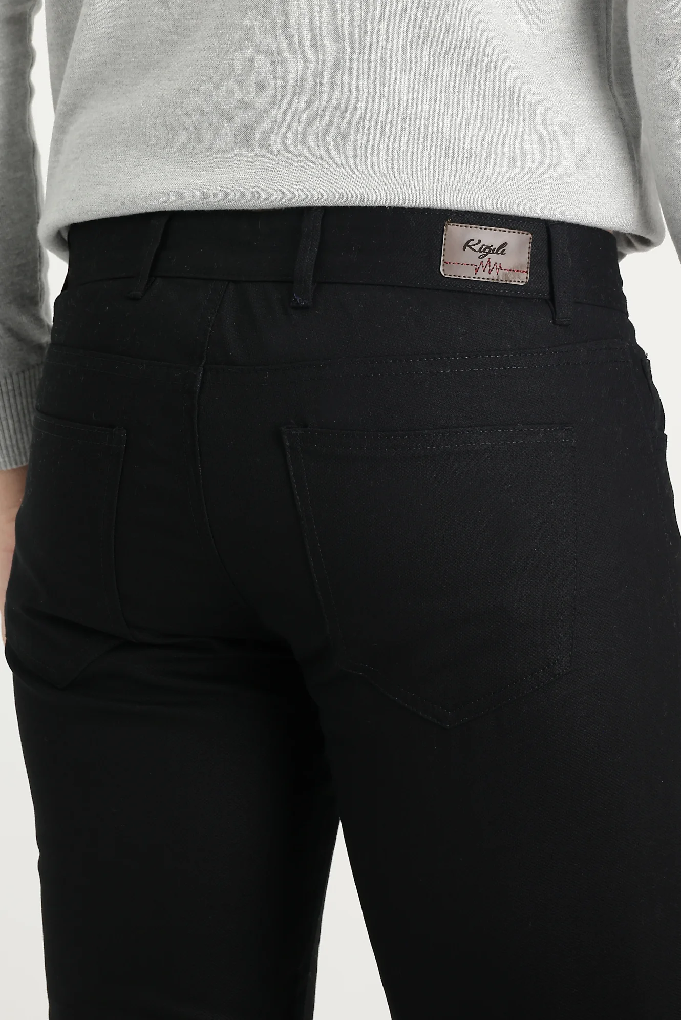 Siyah Regular Fit Standart Kesim Likralı Kanvas / Chino Pantolon - Image 4