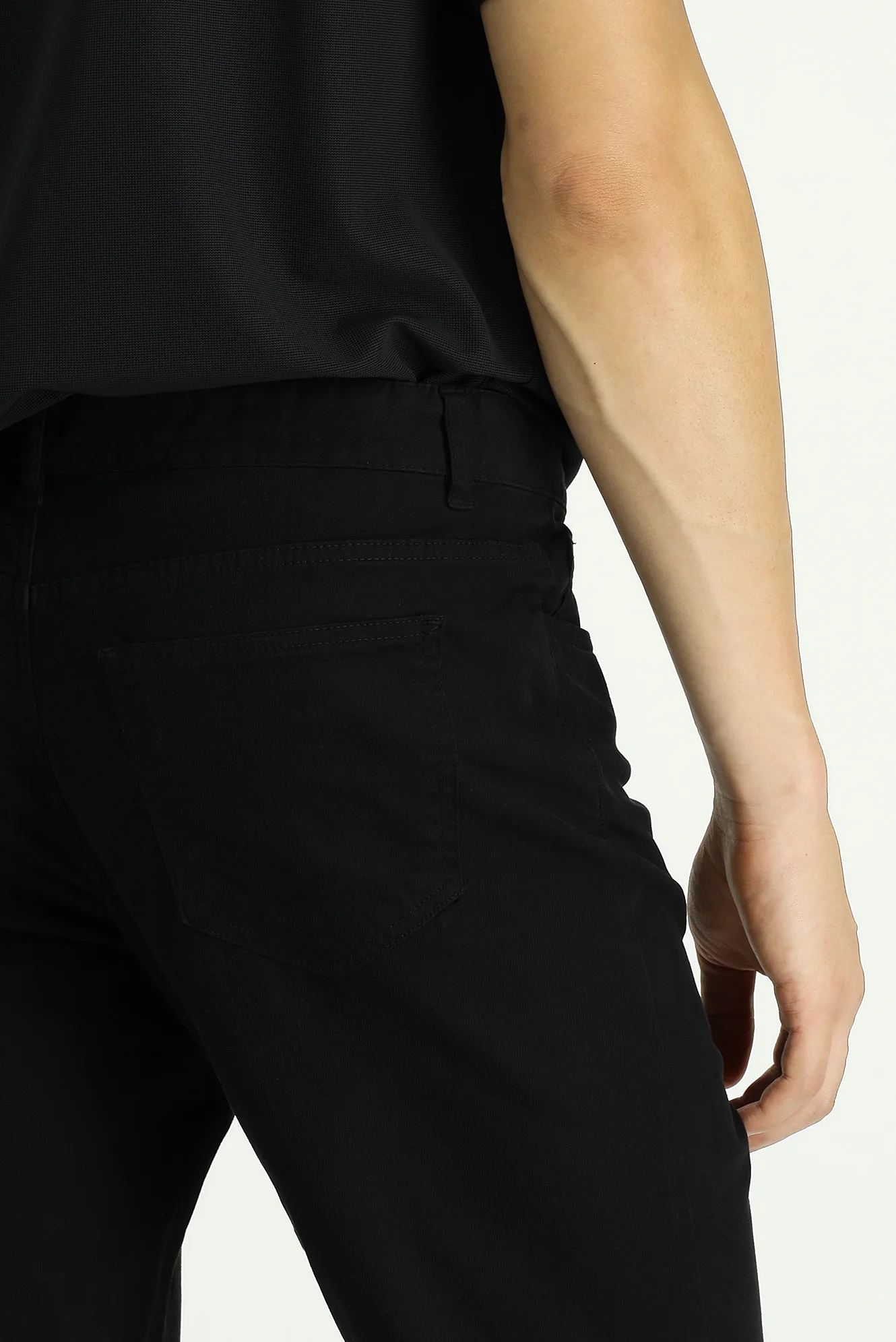 Siyah Regular Fit Standart Kesim Likralı Kanvas / Chino Pantolon - Image 5