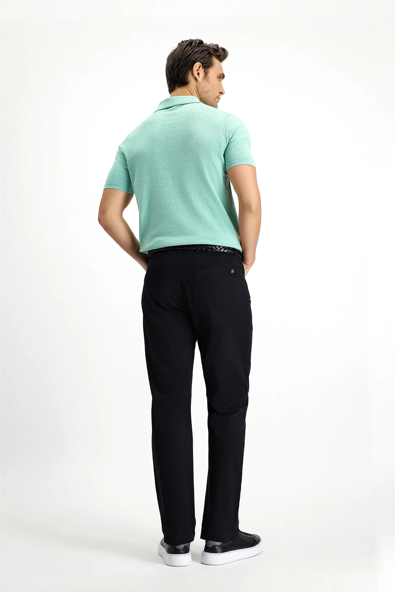 Siyah Regular Fit Standart Kesim Likralı Kanvas / Chino Pantolon - Image 4