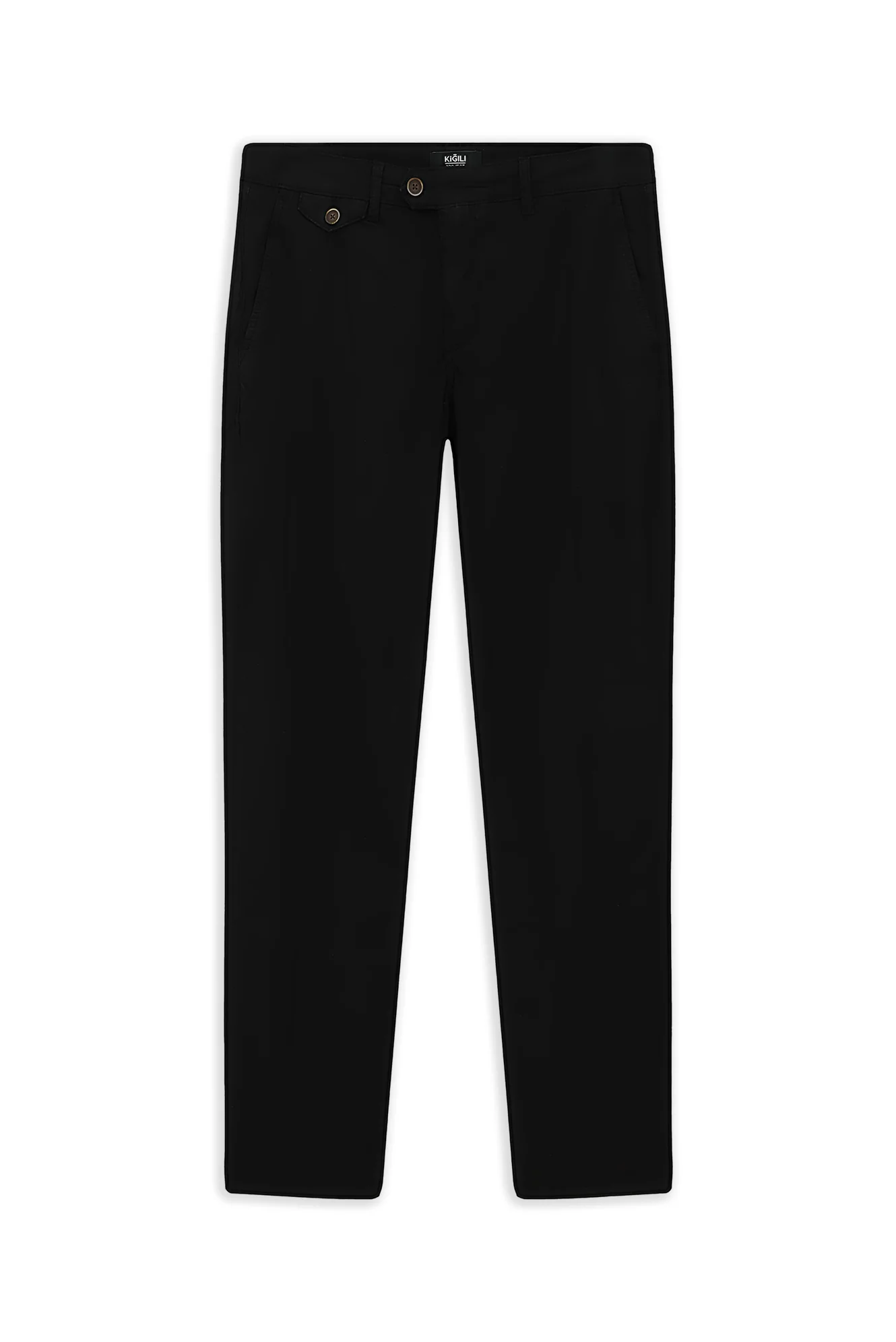 Siyah Regular Fit Standart Kesim Likralı Kanvas / Chino Pantolon - Image 6