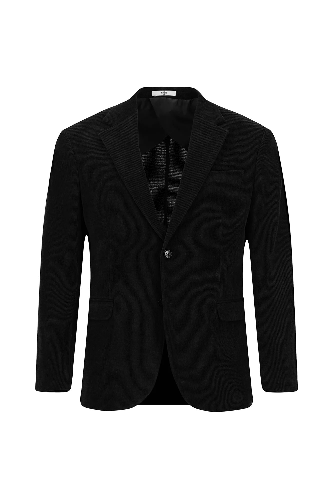 Siyah 4 Drop Relaxed Fit Rahat Kesim Kadife Ceket