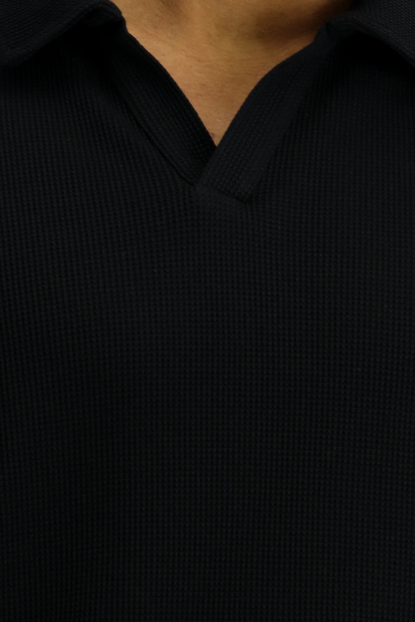 Siyah Regular Fit Pamuklu Polo Yaka Tişört - Image 9