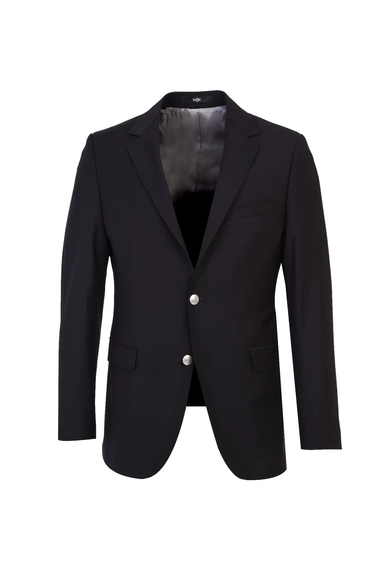 Siyah 6 Drop Regular Fit Standart Kesim Yünlü Blazer Ceket