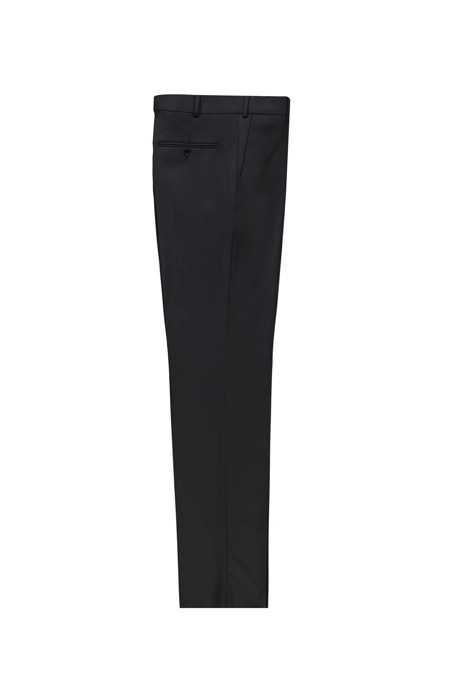 Siyah 6 Drop Regular Fit Standart Kesim Yünlü Klasik Kumaş Pantolon