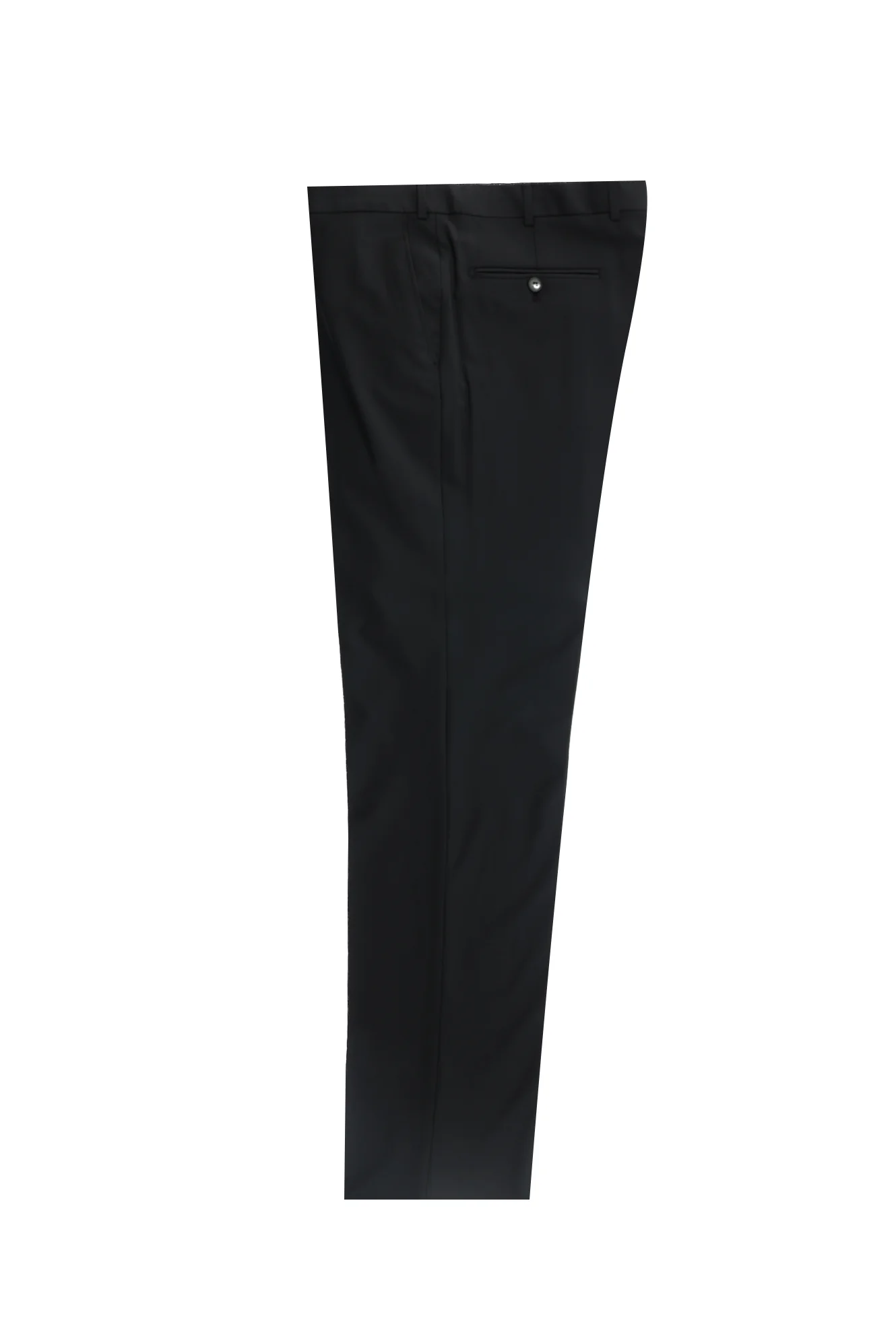 Siyah 6 Drop Regular Fit Standart Kesim Yünlü Klasik Kumaş Pantolon