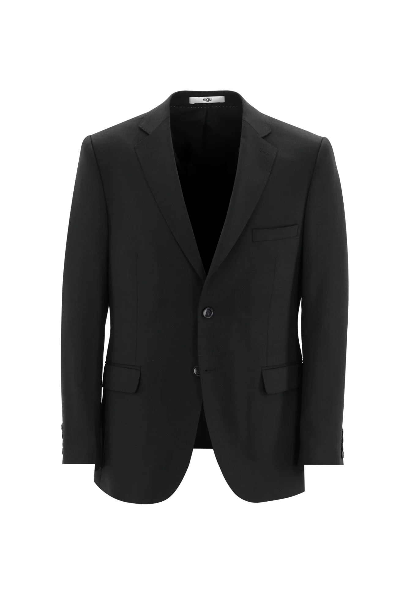 Siyah 6 Drop Regular Fit Standart Kesim Kuşgözü Takım Elbise - Image 2