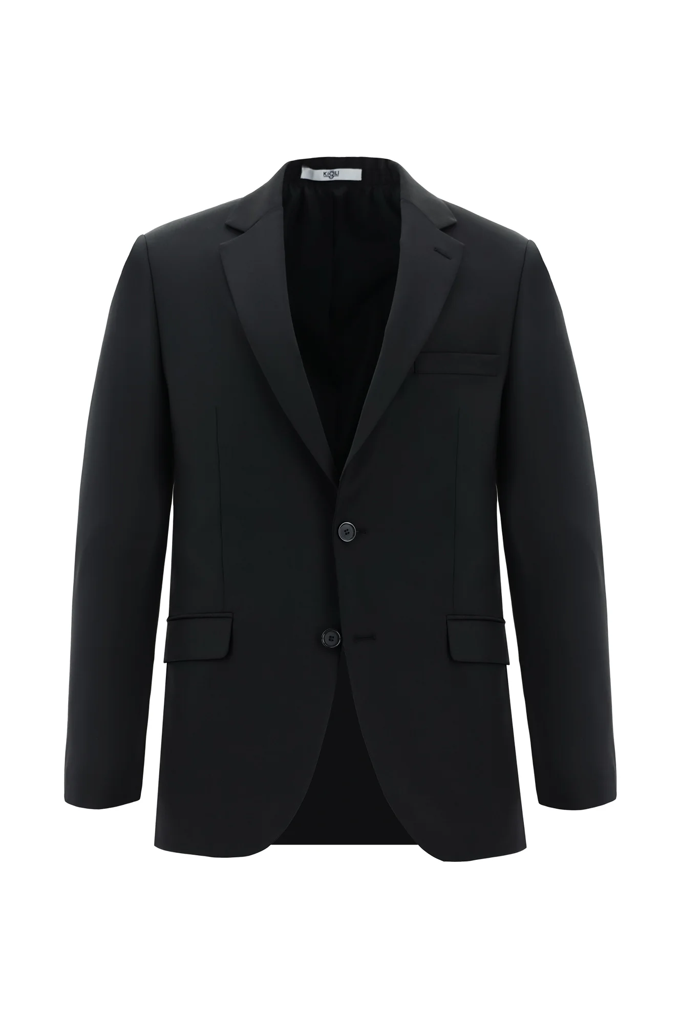 Siyah 6 Drop Regular Fit Standart Kesim Yünlü Takım Elbise - Image 2