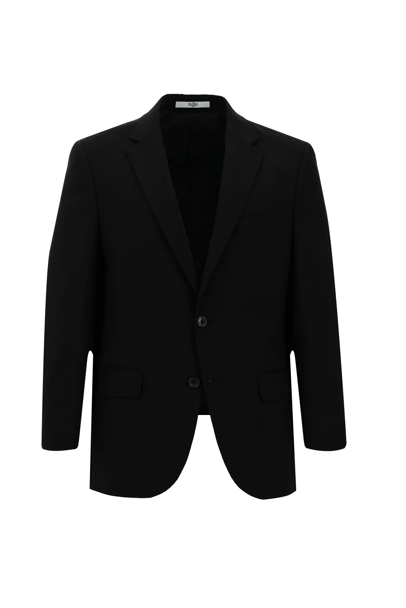 Siyah 6 Drop Regular Fit Standart Kesim Yünlü Takım Elbise - Image 2