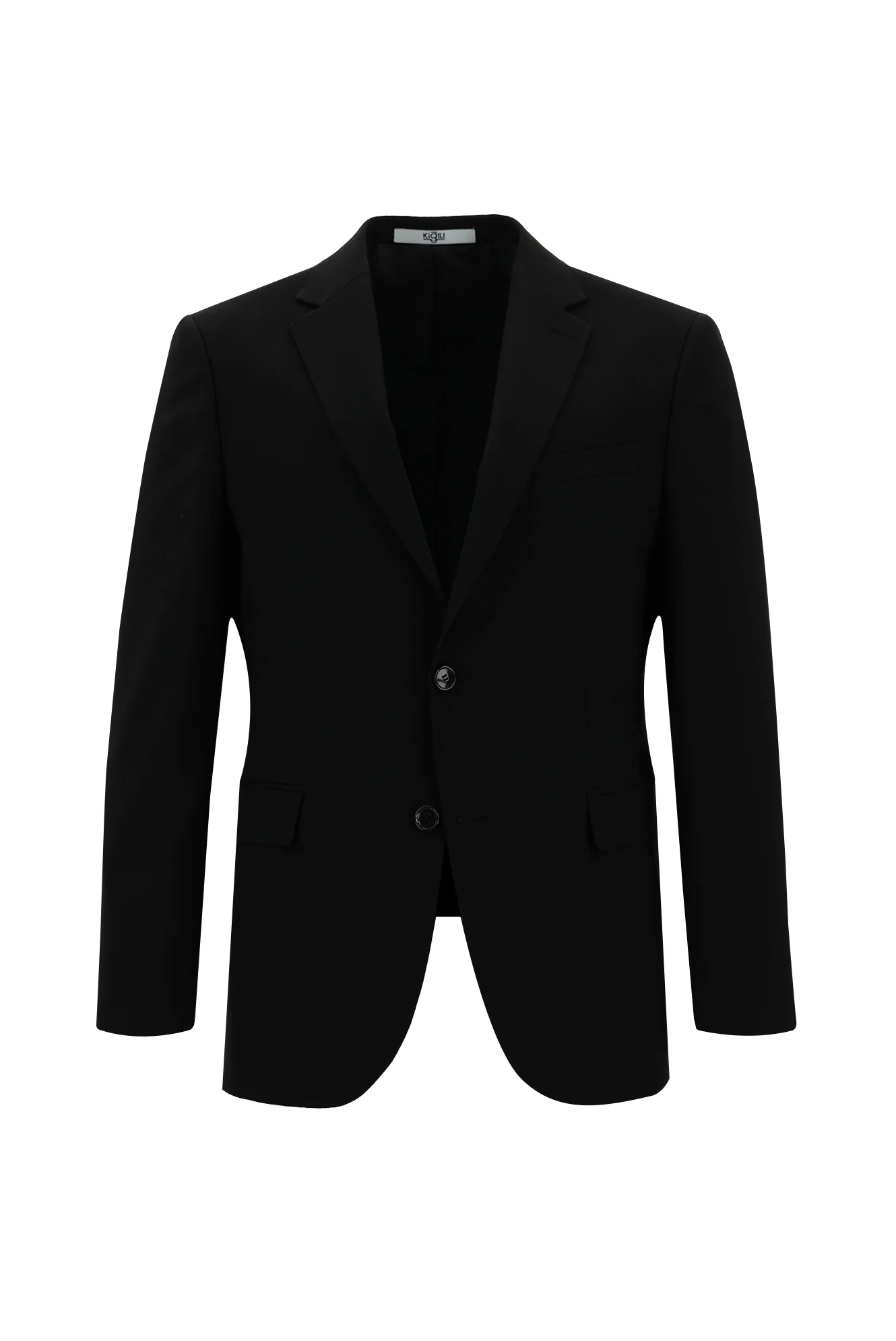Siyah 6 Drop Regular Fit Standart Kesim Yünlü Takım Elbise - Image 2