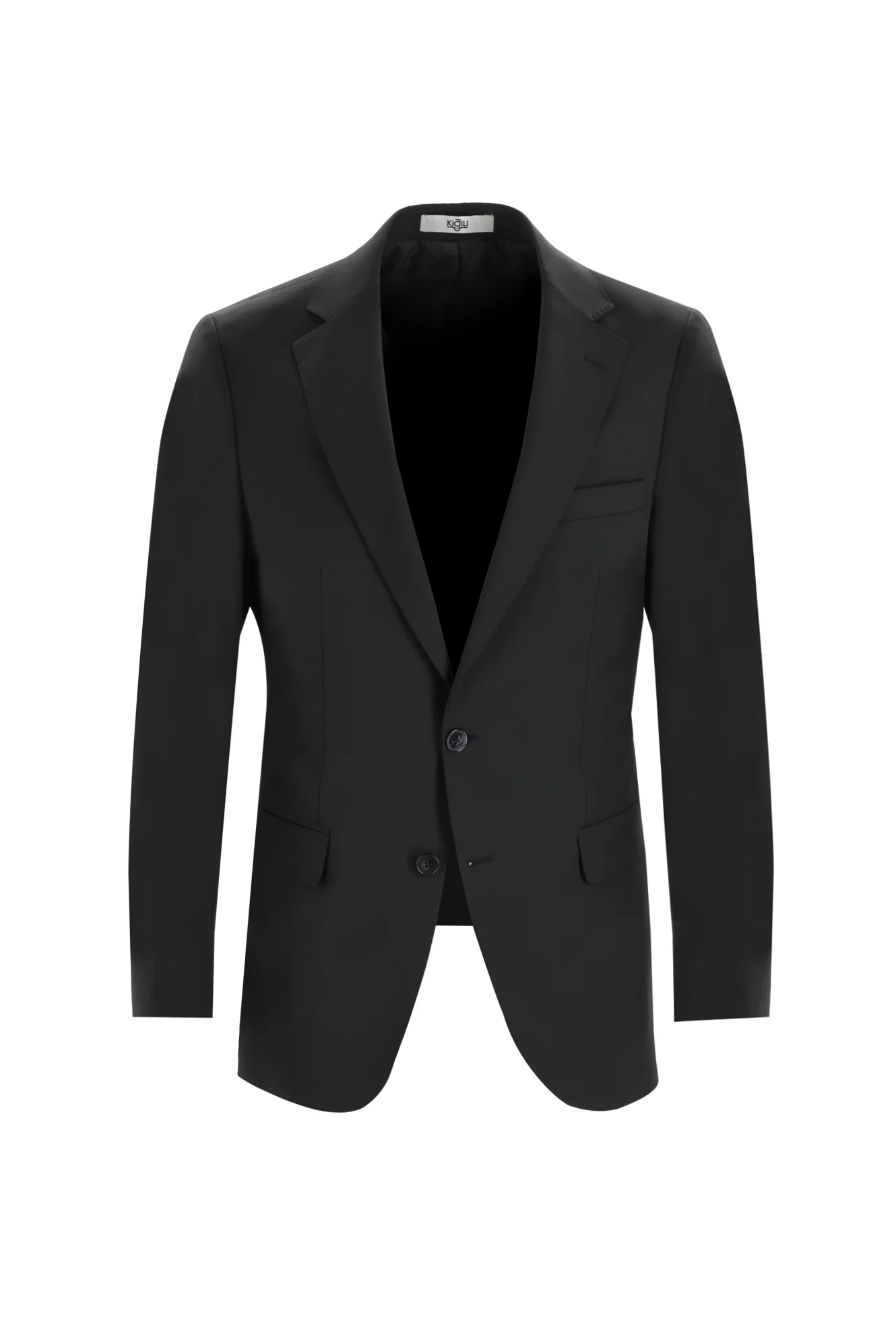 Siyah 6 Drop Regular Fit Standart Kesim Yünlü Takım Elbise - Image 2