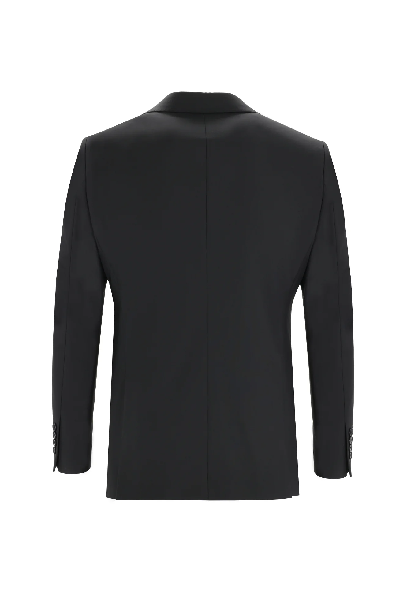 Siyah 6 Drop Regular Fit Standart Kesim Yünlü Takım Elbise - Image 3