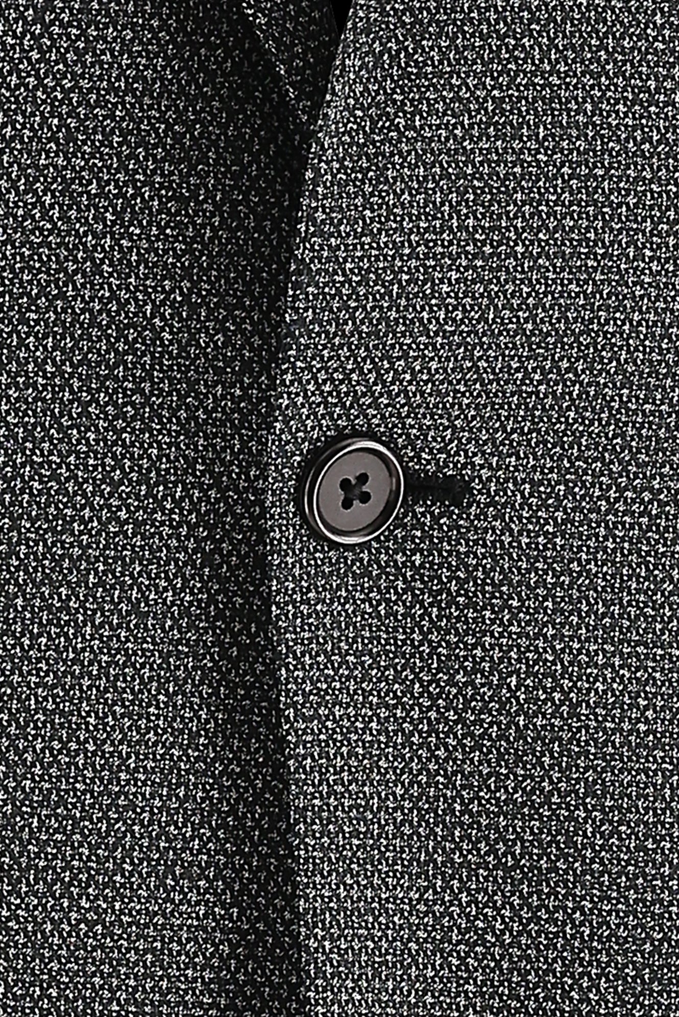 Siyah 6 Drop Regular Fit Standart Kesim Yünlü Kuşgözü Takım Elbise - Image 4