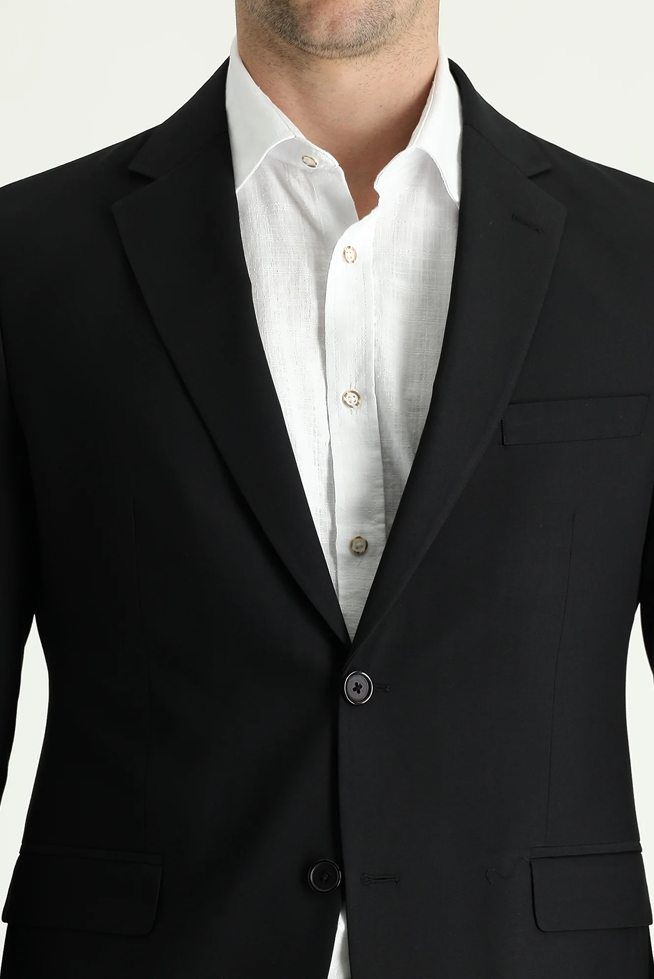Siyah 8 Drop Long Slim Fit Uzun Dar Kesim Takım Elbise - Image 3