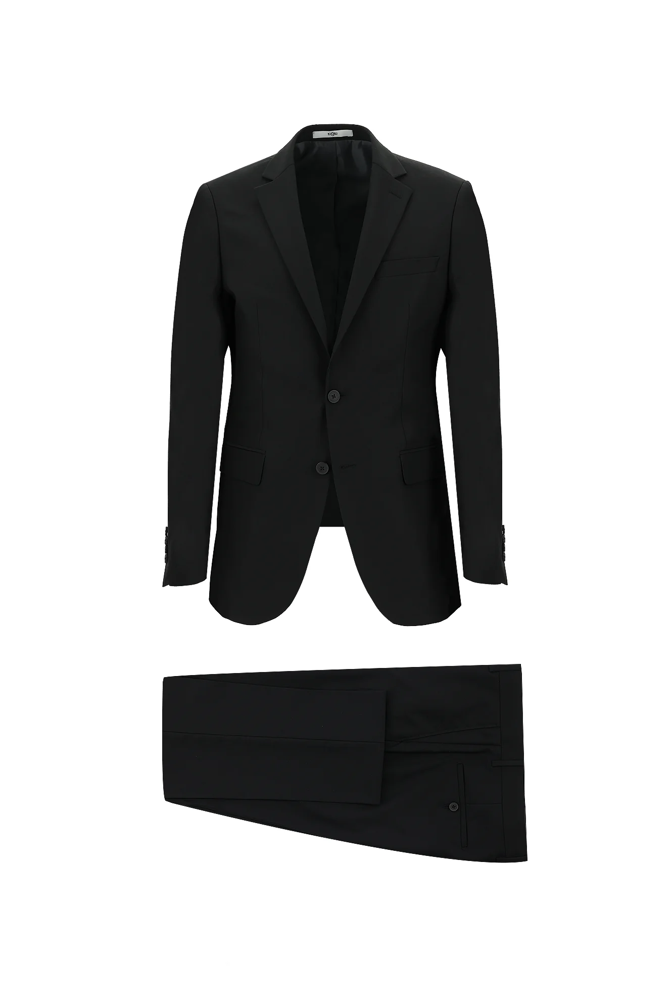 Siyah 8 Drop Long Slim Fit Uzun Dar Kesim Takım Elbise