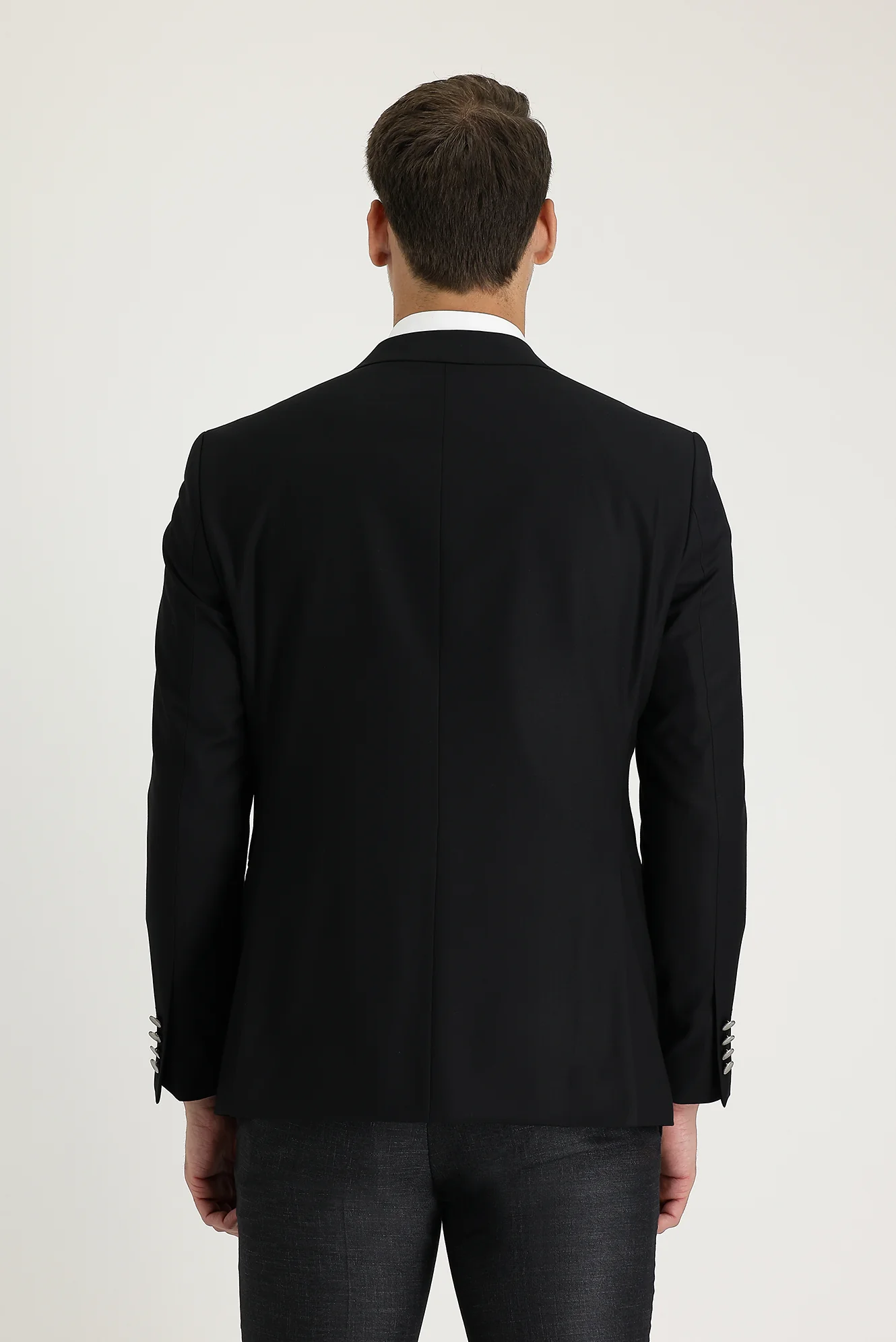 Siyah 4 Drop Relaxed Fit Rahat Kesim Blazer Ceket - Image 2